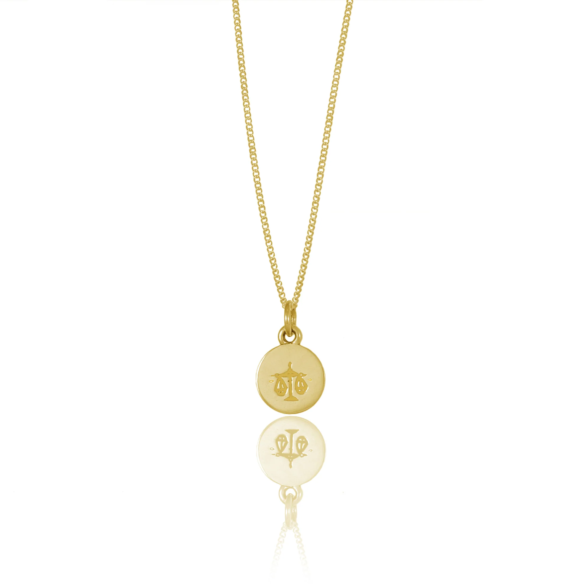 Libra Mini Zodiac Necklace - Gold