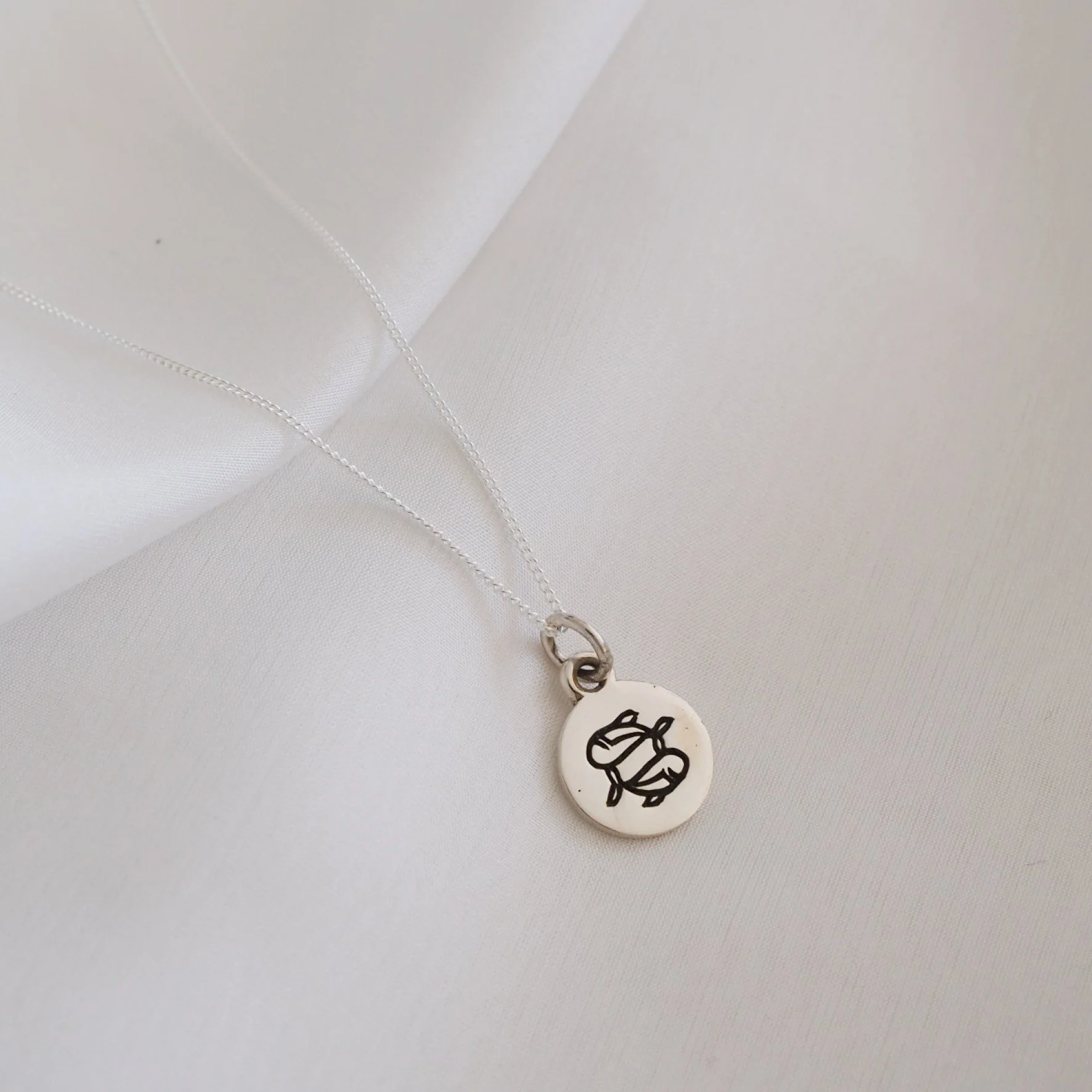 Pisces Mini Zodiac Necklace - Silver