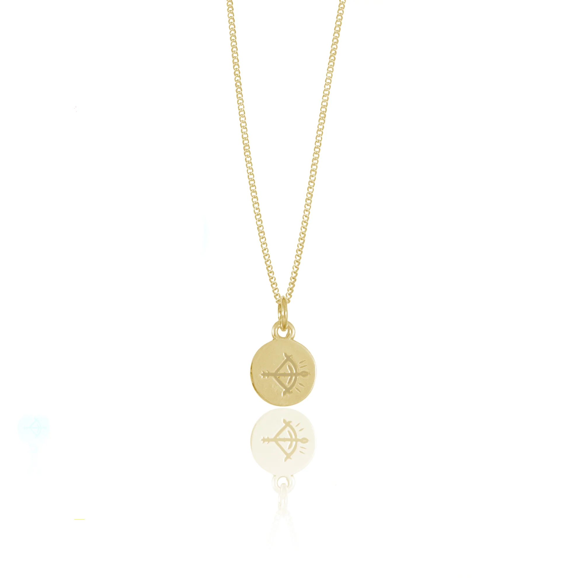 Sagittarius Mini Zodiac Necklace - Gold - Image 3