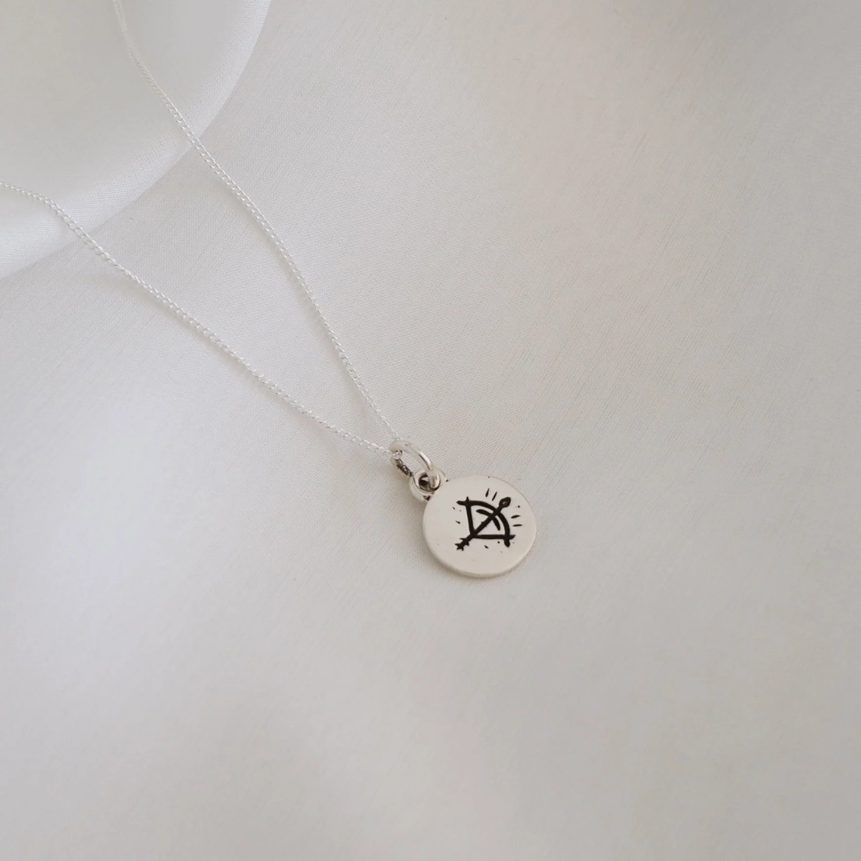 Sagittarius Mini Zodiac Necklace - Silver
