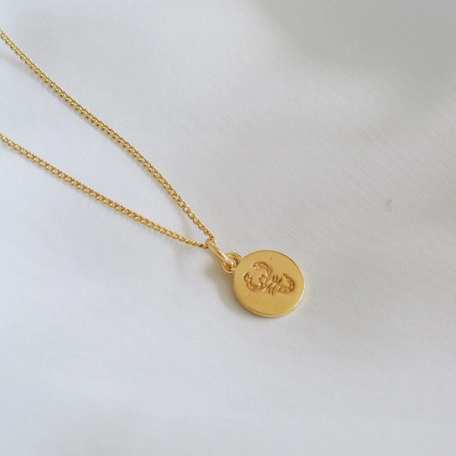 Scorpio Mini Zodiac Necklace - Gold