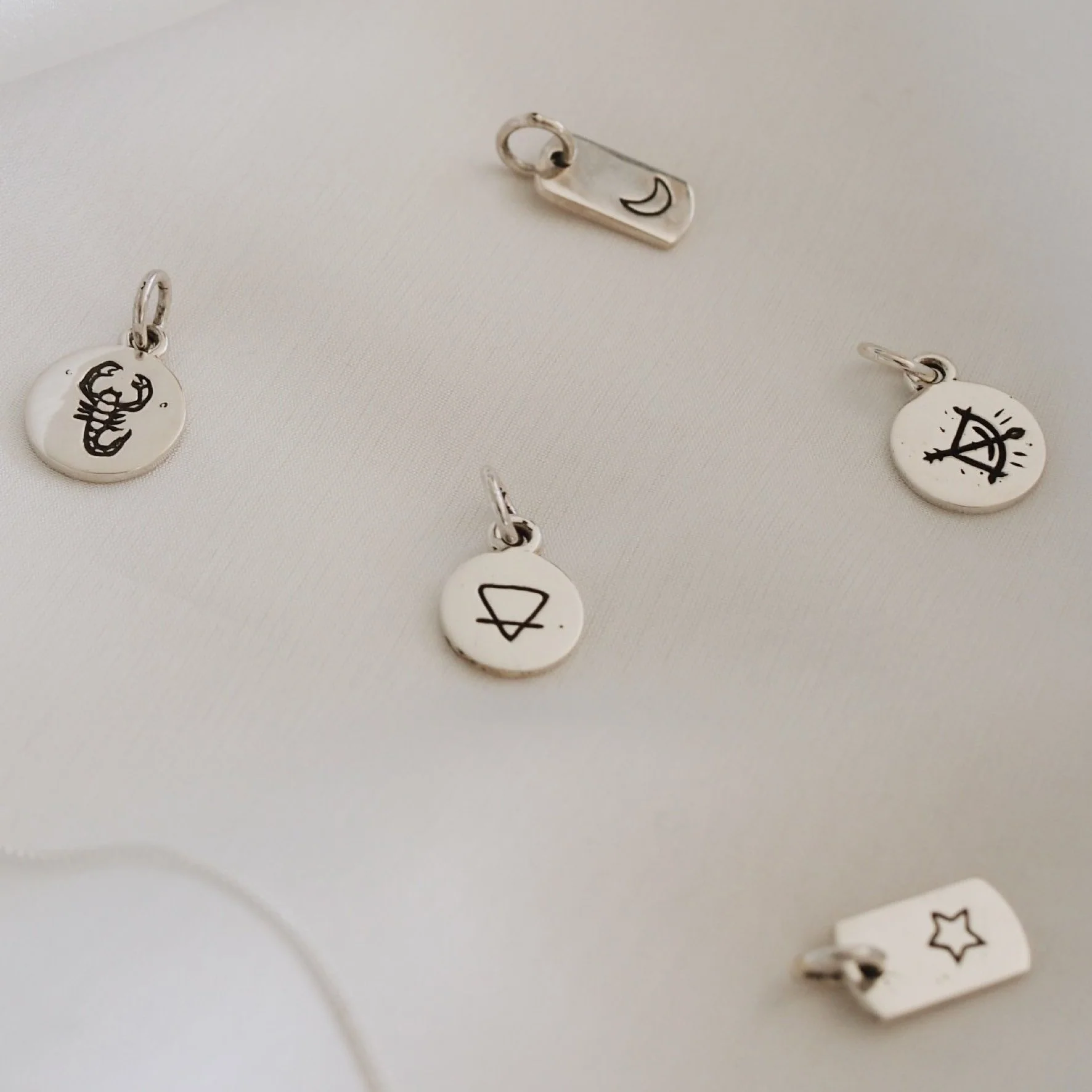 Scorpio Mini Zodiac Necklace - Silver - Image 3