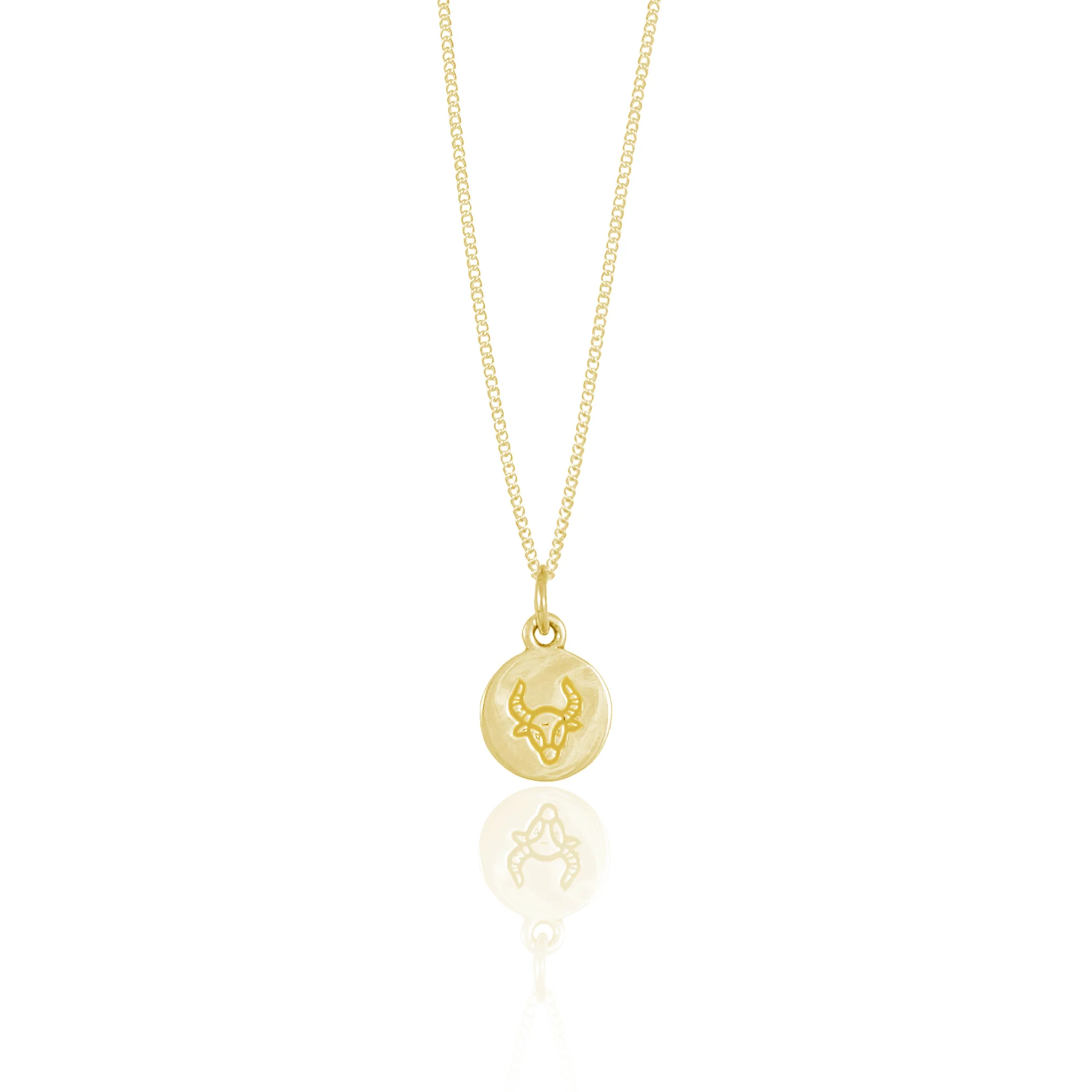 Taurus Mini Zodiac Necklace - Gold - Image 2