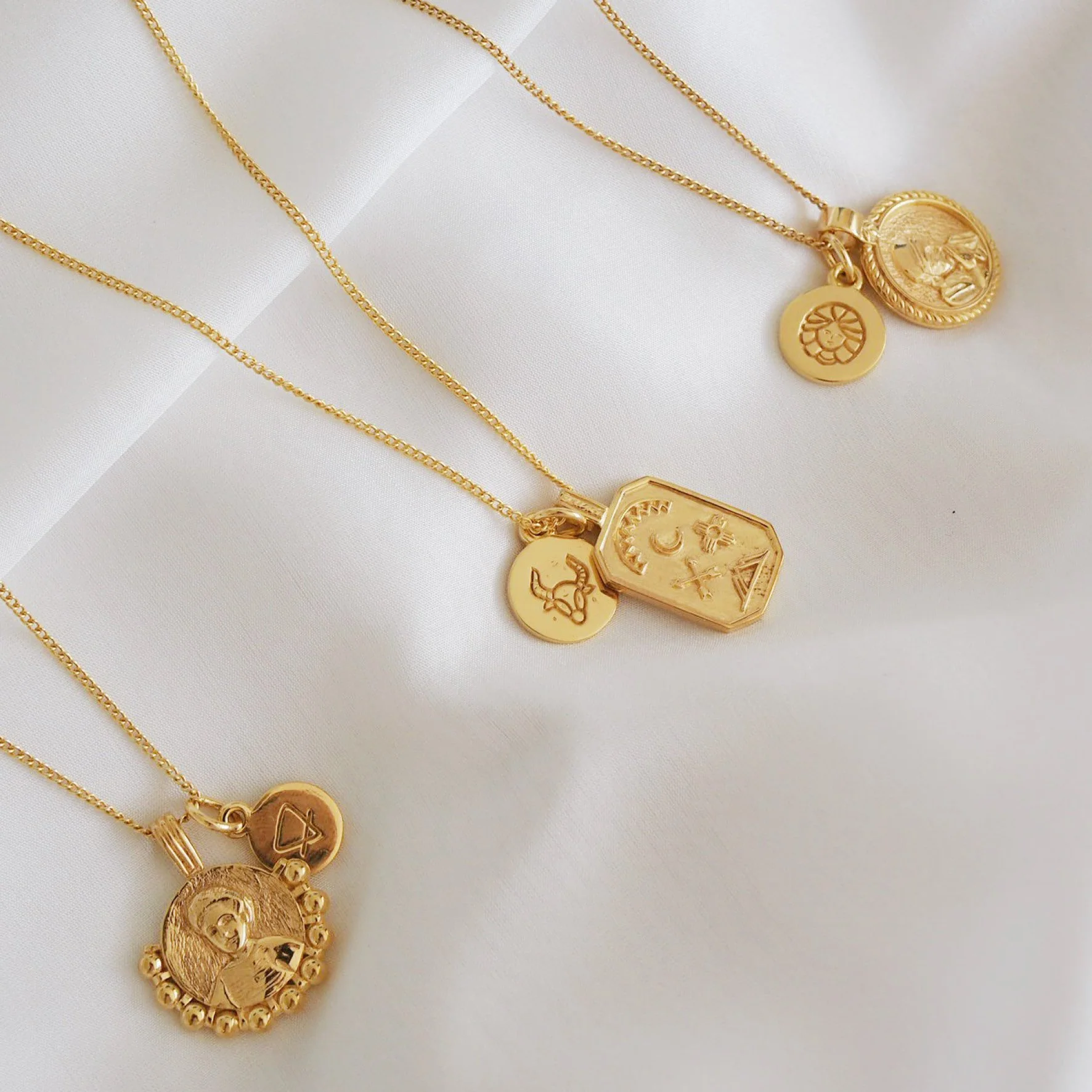 Taurus Mini Zodiac Necklace - Gold - Image 4