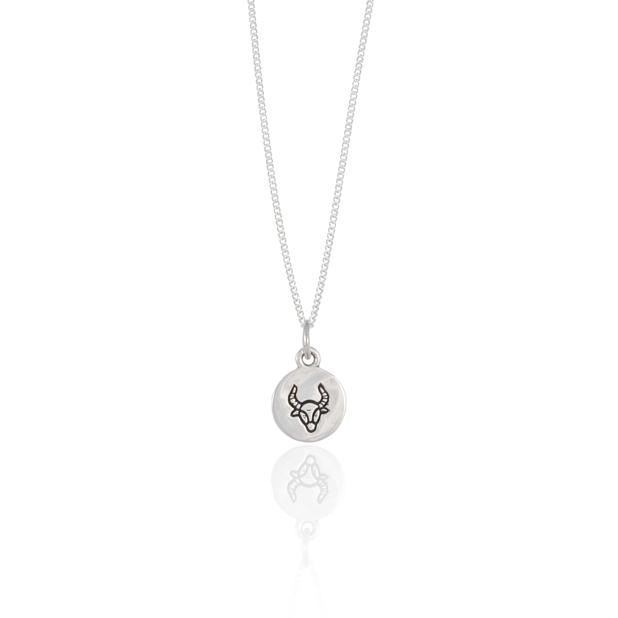 Taurus Mini Zodiac Necklace - Silver - Image 2