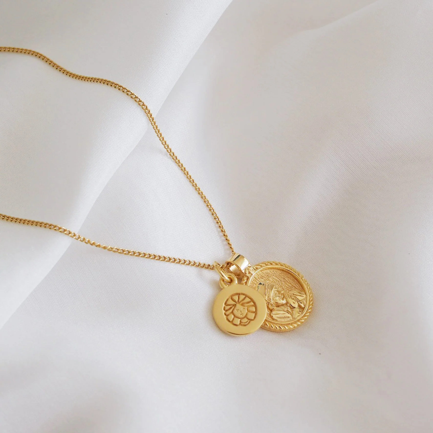 Virgo Mini Zodiac Necklace - Gold - Image 4