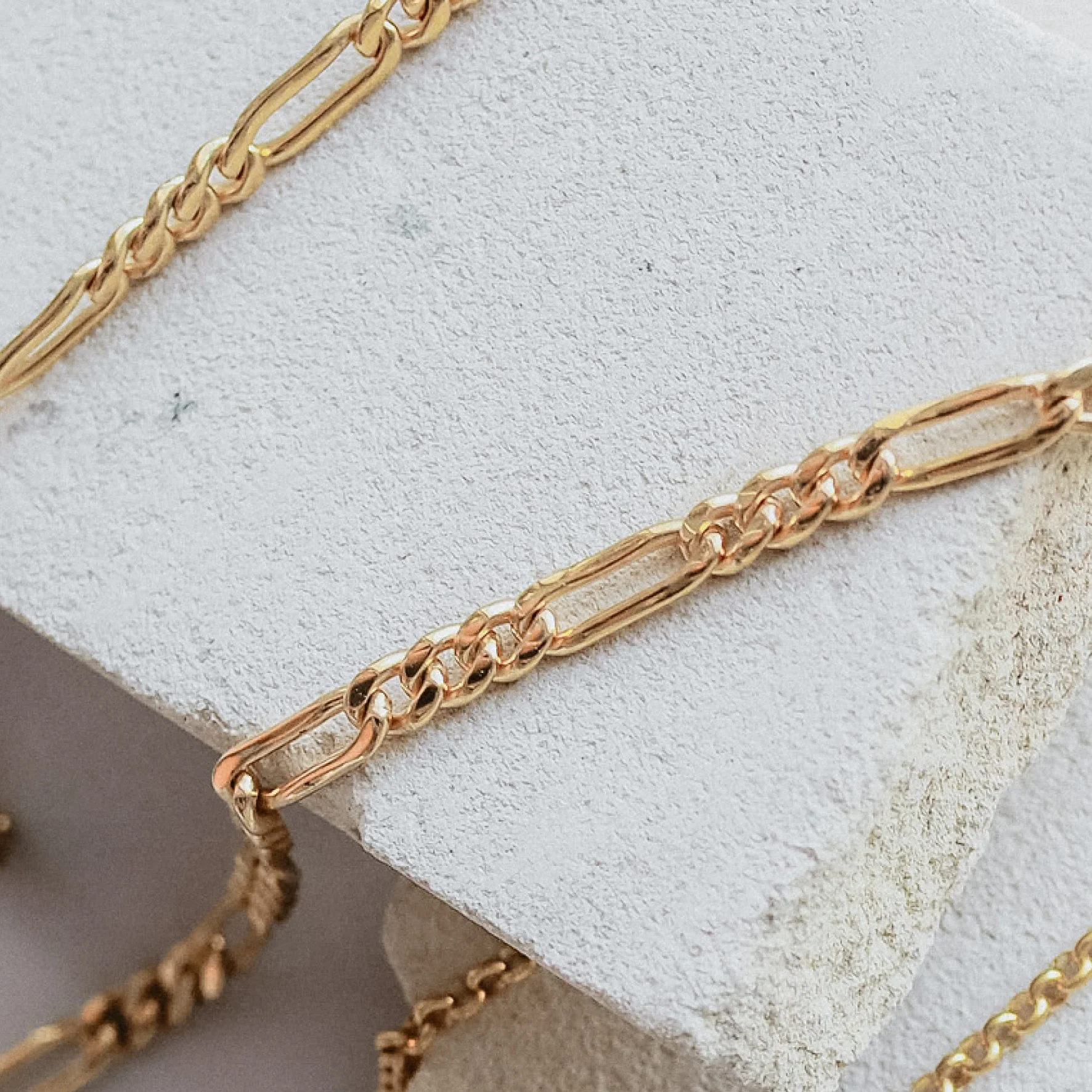 Minimalist Figari Chain Anklet - Gold - Image 4