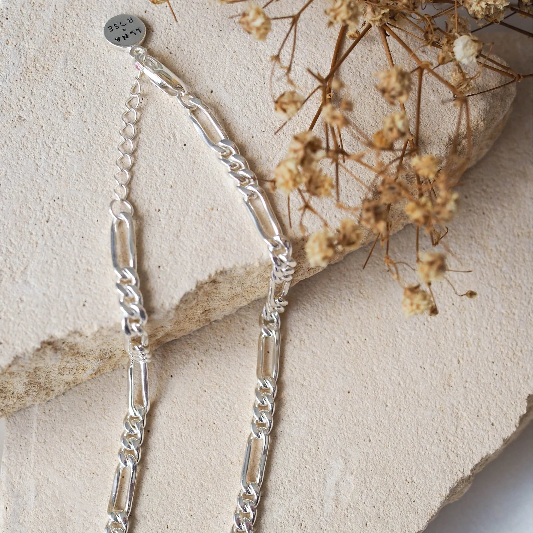 Minimalist Figari Chain Anklet - Silver - Image 3