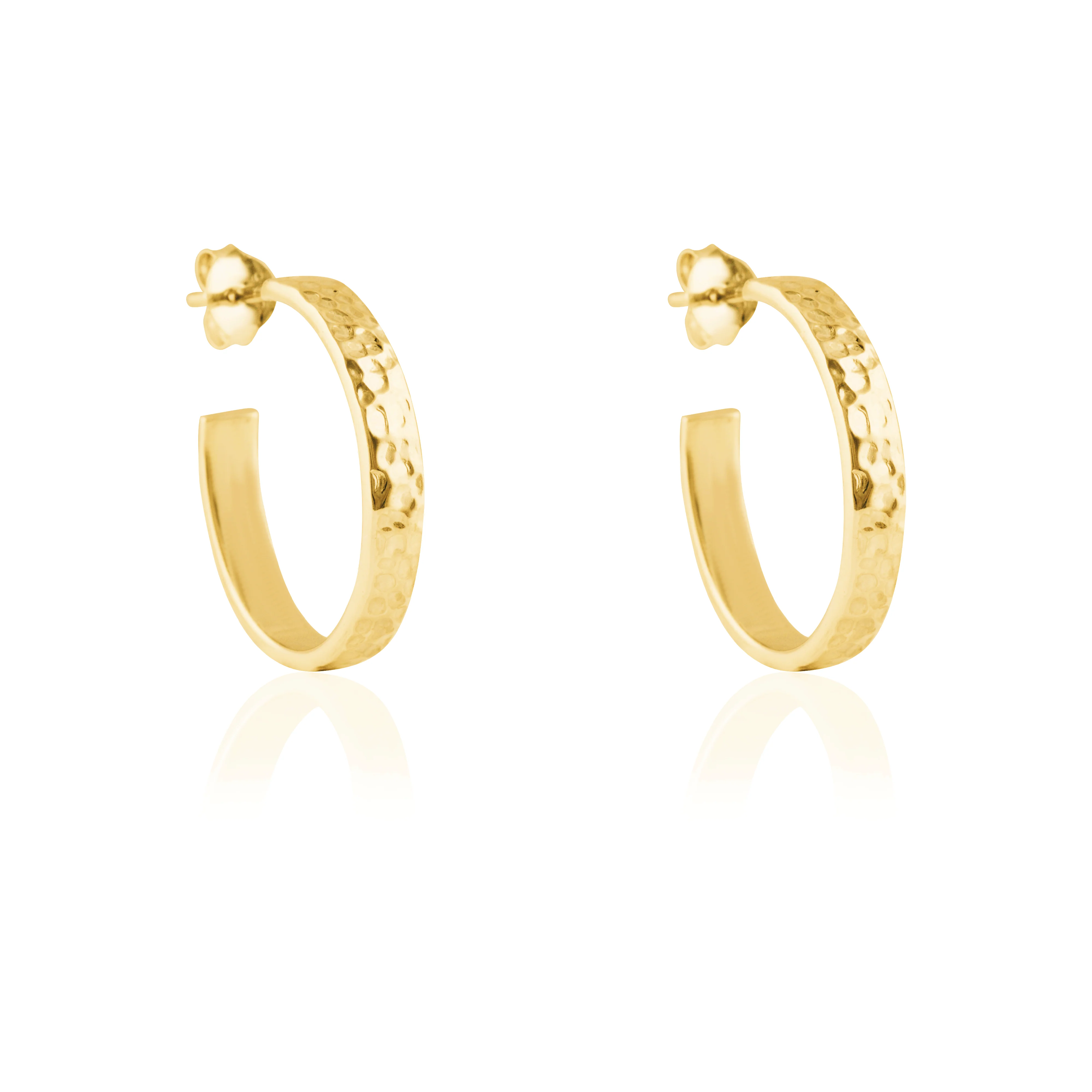 MOMA Hammered Hoops 20mm - Gold