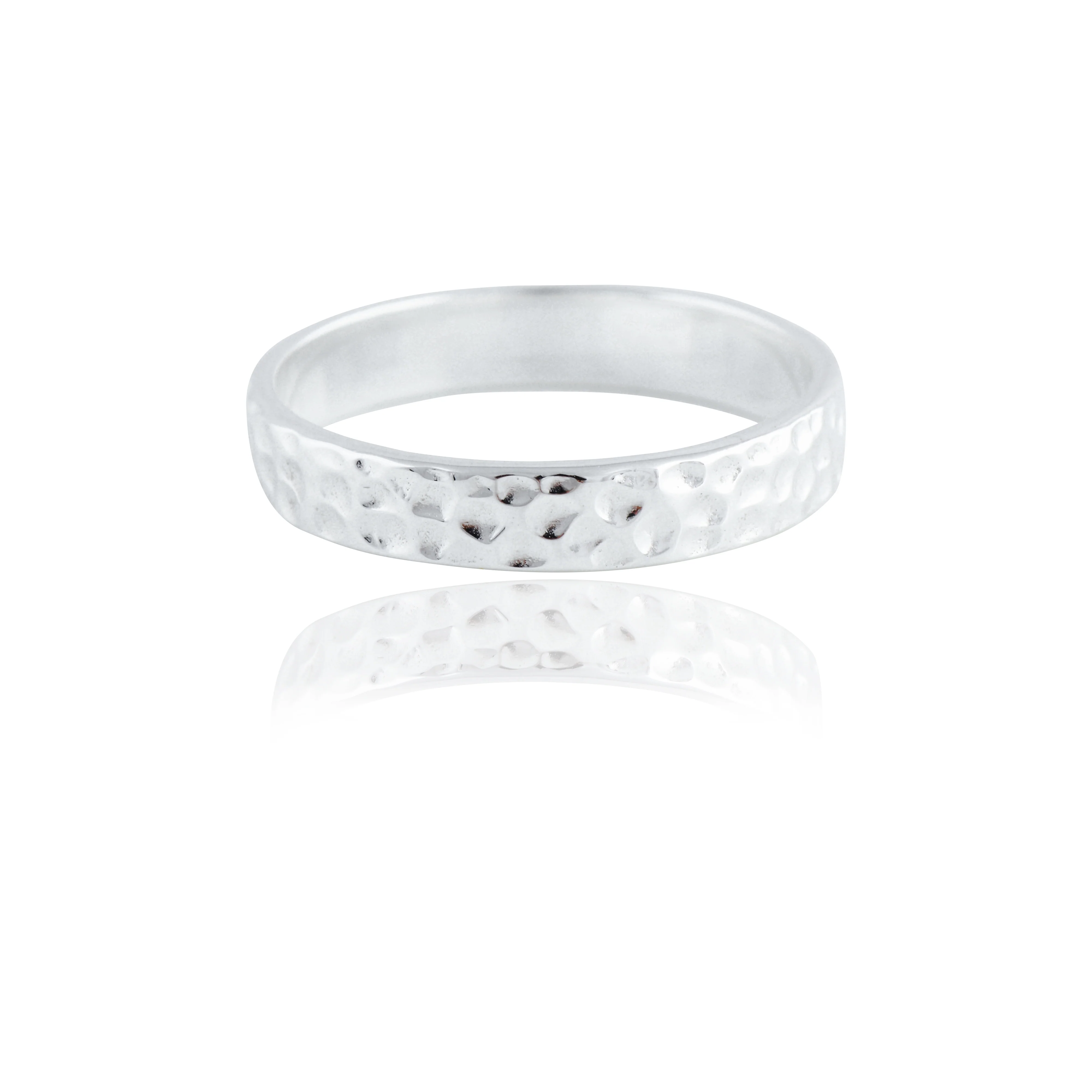 MOMA Hammered Ring 4mm - Silver - Image 6