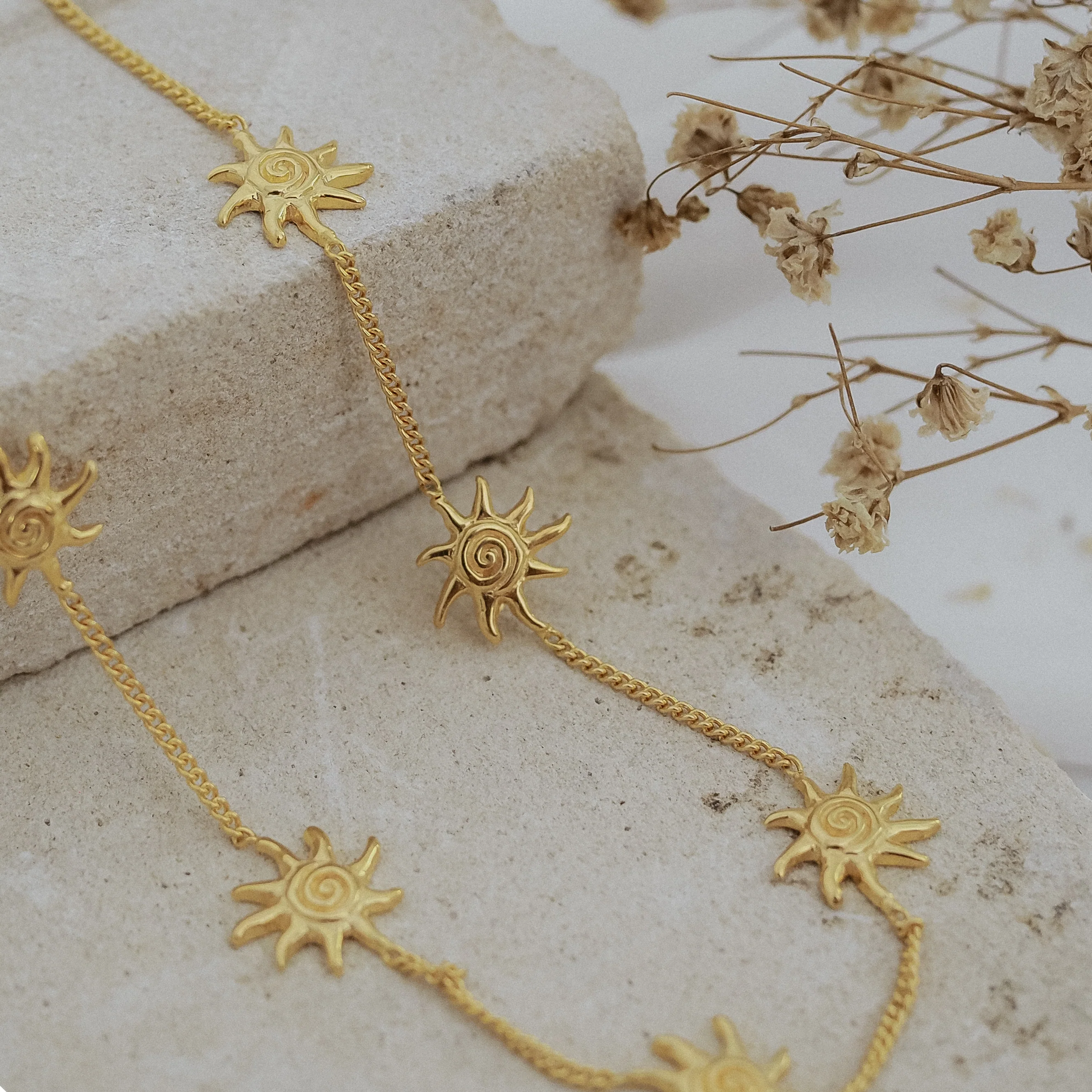 Neri x Luna & Rose - Celestial Sun Necklace - Gold - PRE ORDER - Image 6