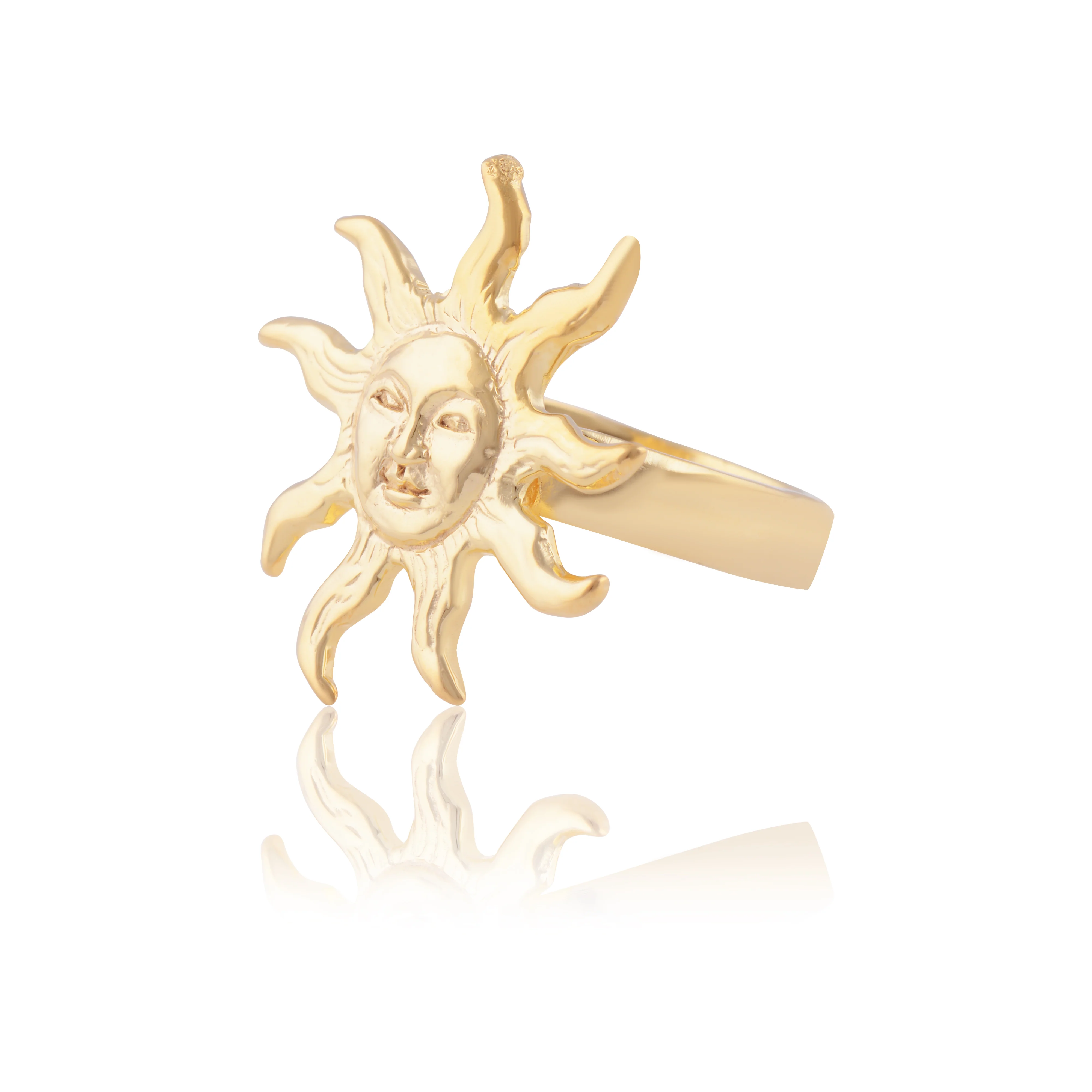Neri x Luna & Rose - Celestial Sun Ring - Gold - Image 5