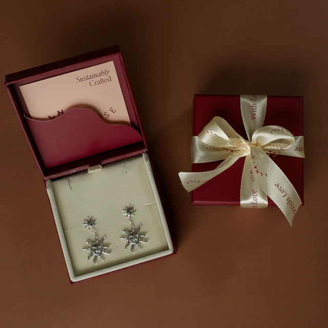 Neri x Luna & Rose - Double Sunshine Earrings - Silver - Image 6
