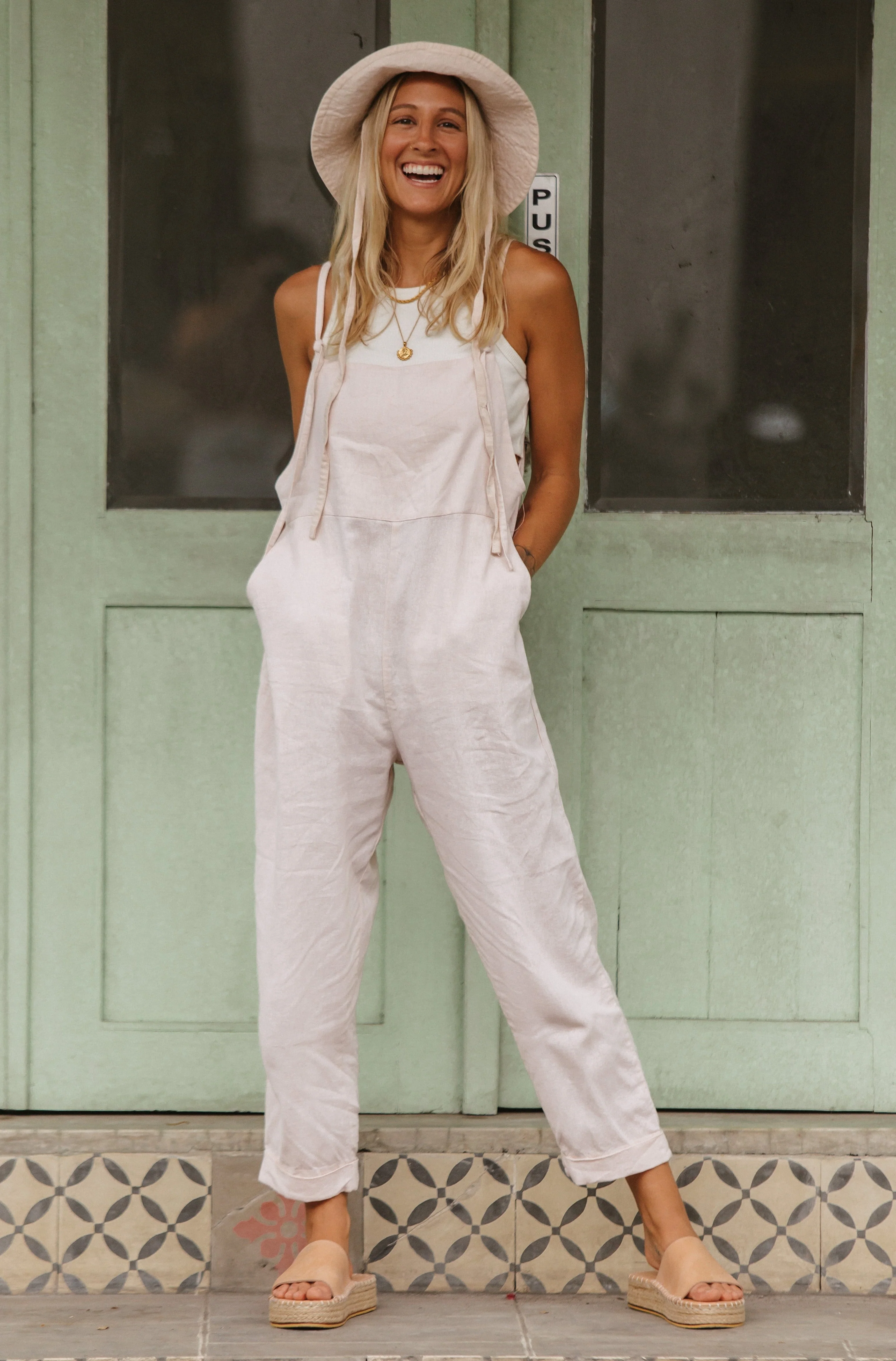 Ollie Overalls - Macadamia *Organic Plant dyed* - Image 3