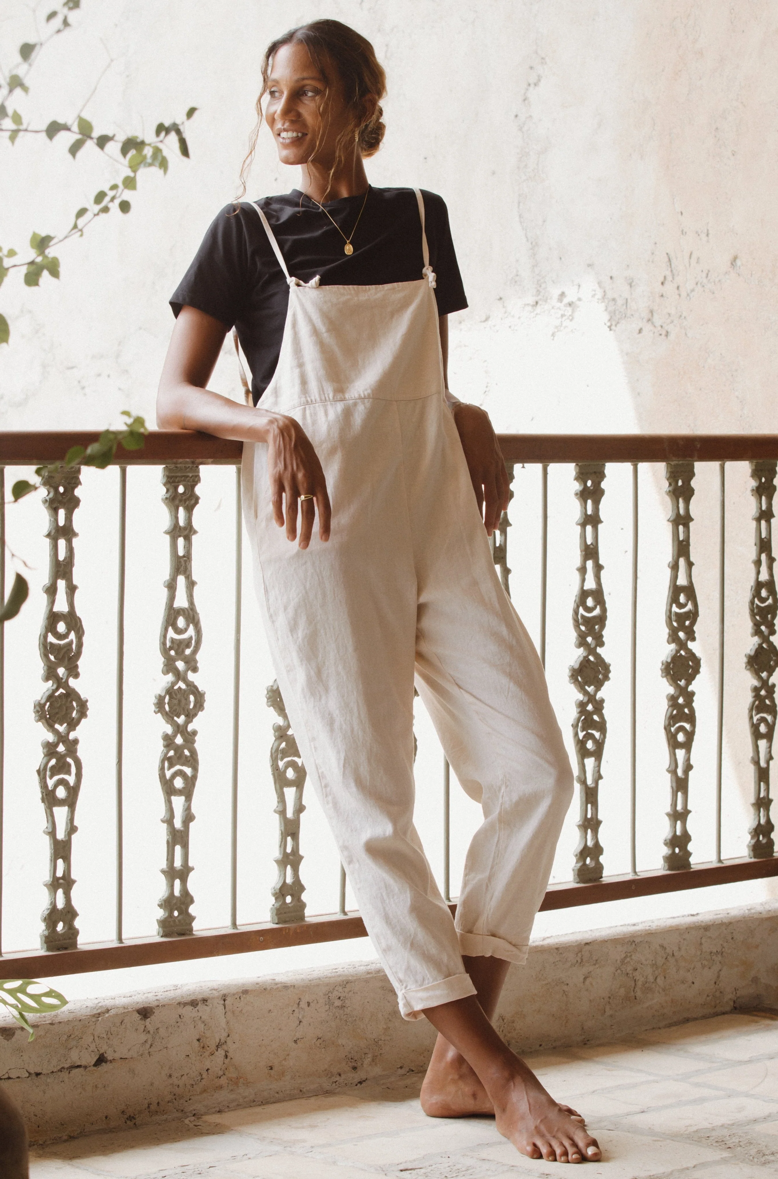 Ollie Overalls - Macadamia *Organic Plant dyed* - Image 5