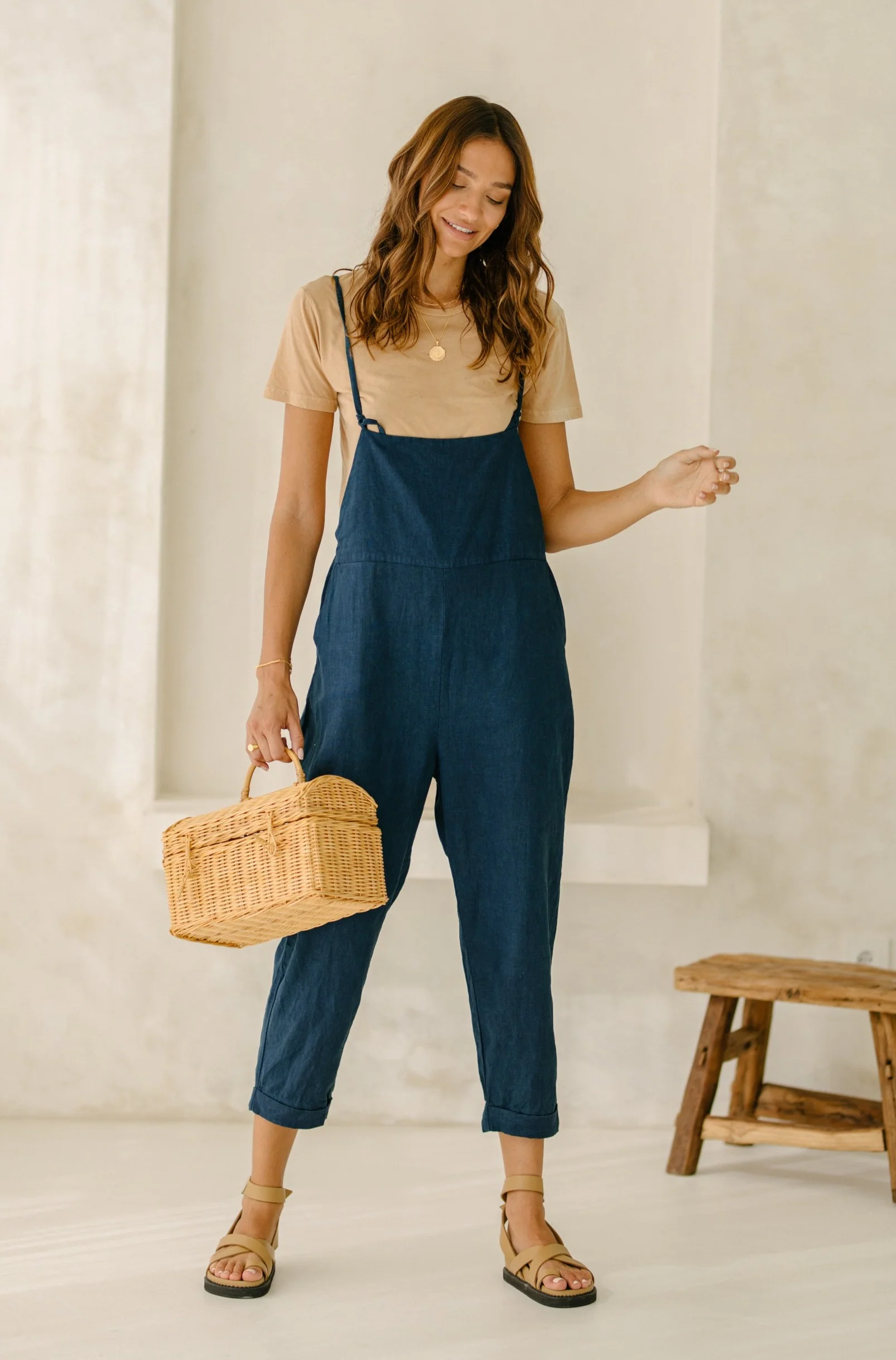 Ollie Overalls - Ocean Blue *Organic Plant Dyed* - Image 6