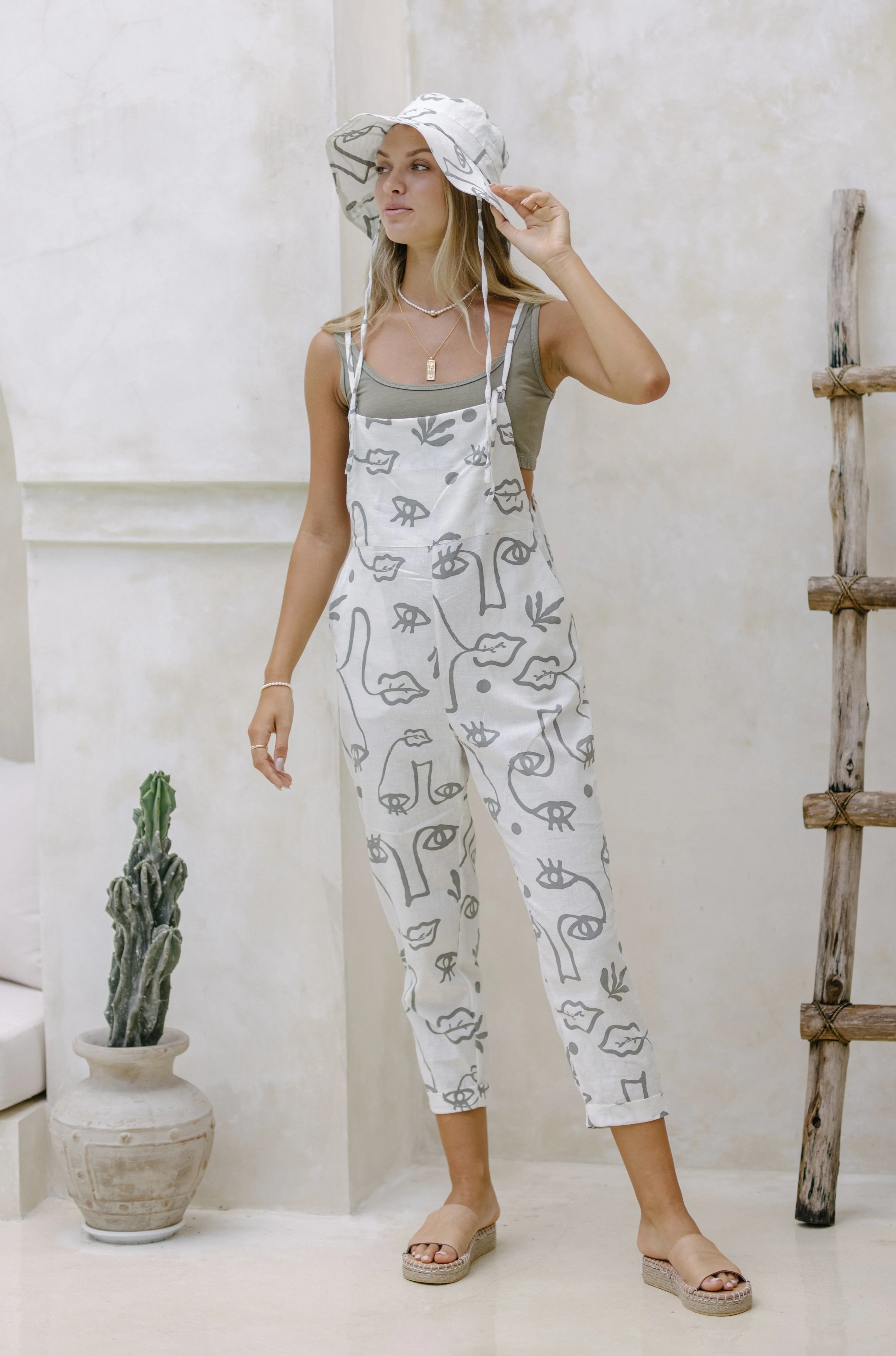 Ollie Overalls - Plant Eyes Sage - Image 3