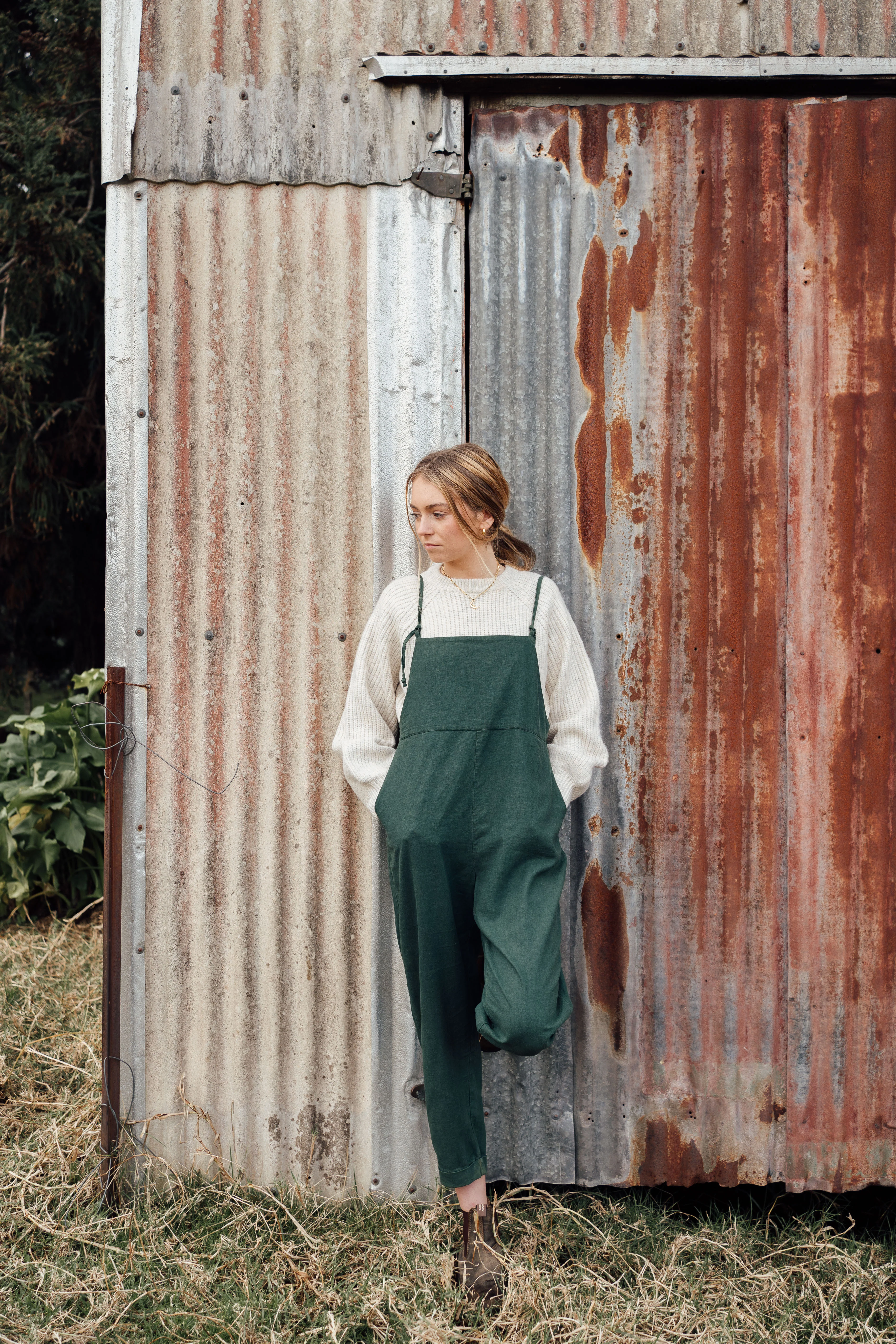Ollie Overalls - Rosemary Green - Image 4