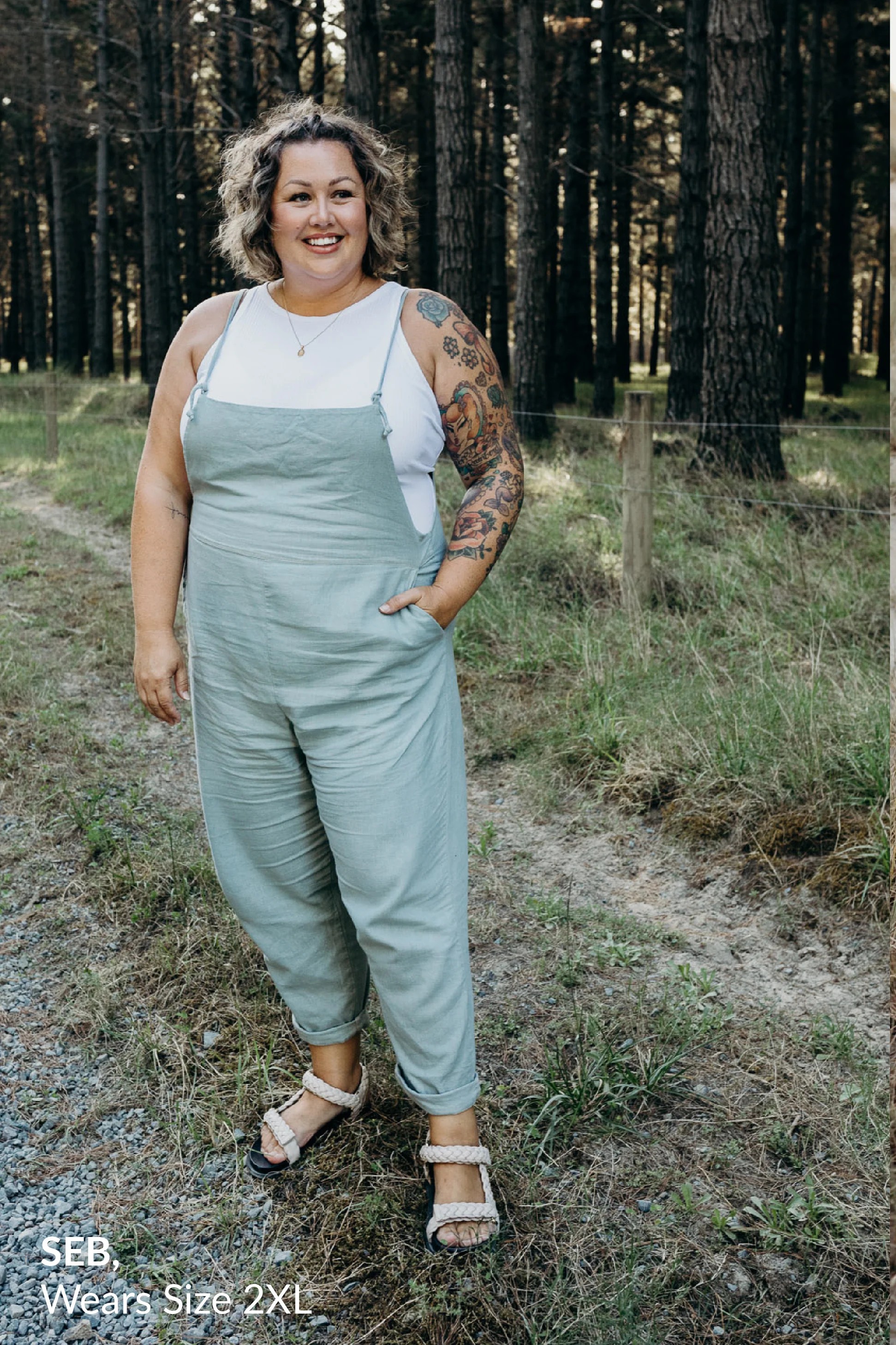Ollie Overalls - Sage *Organic Plant Dyed* - Image 4