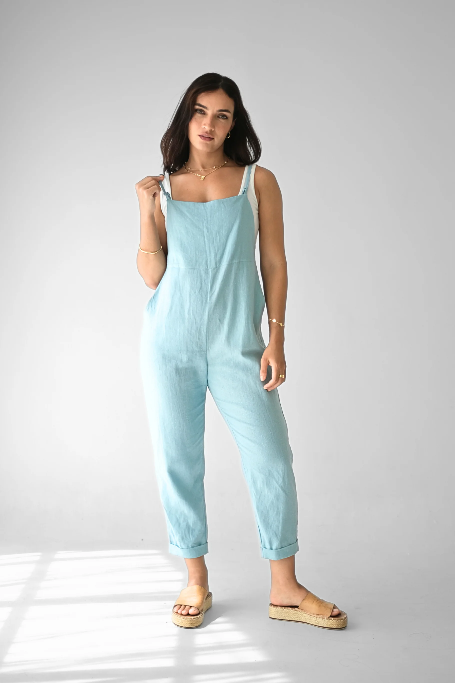 Ollie Overalls - Sky Blue