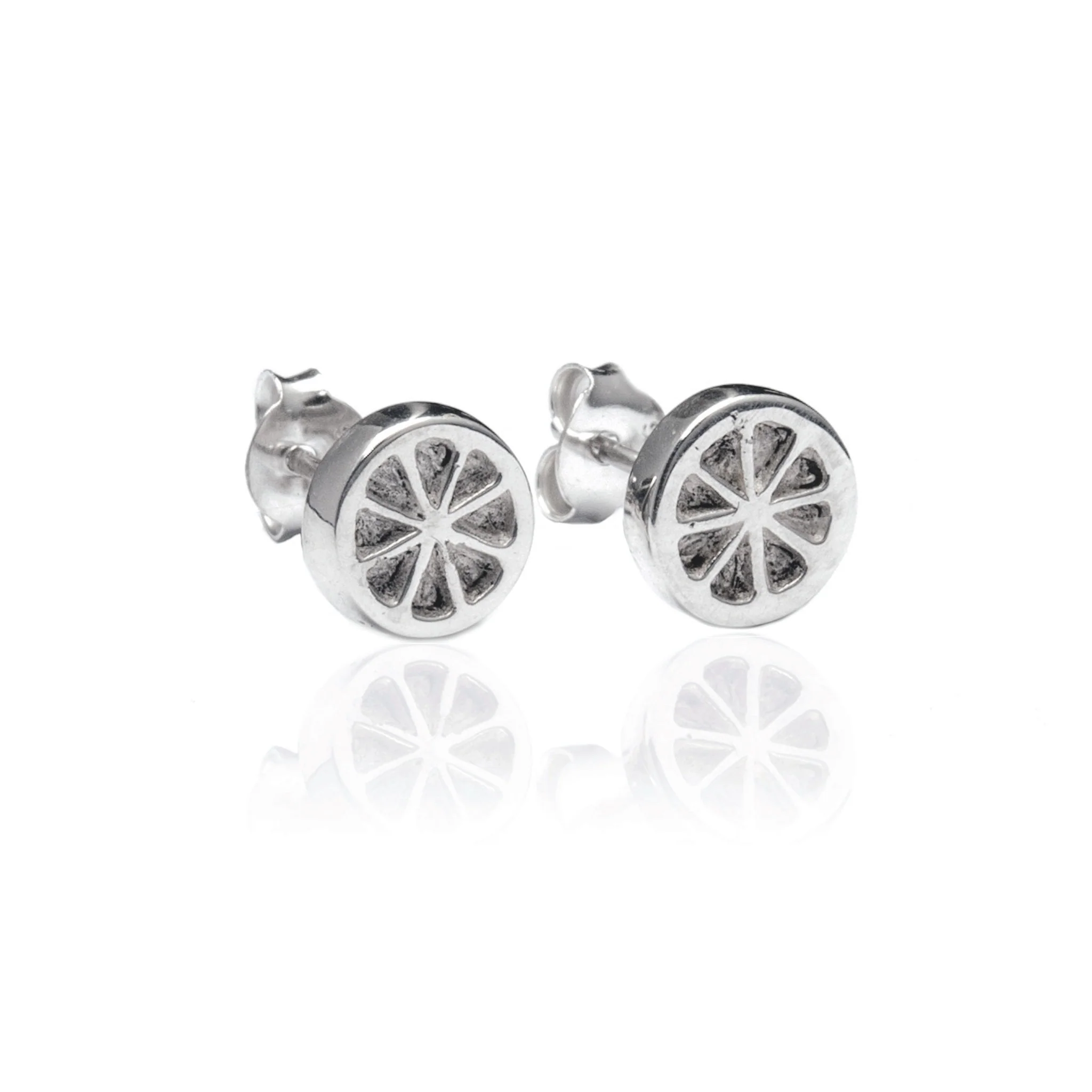 Orange you Cute Earrings (Silver)