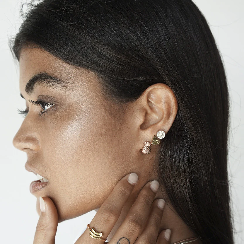 Orange you Cute Earrings (Silver) - Image 2