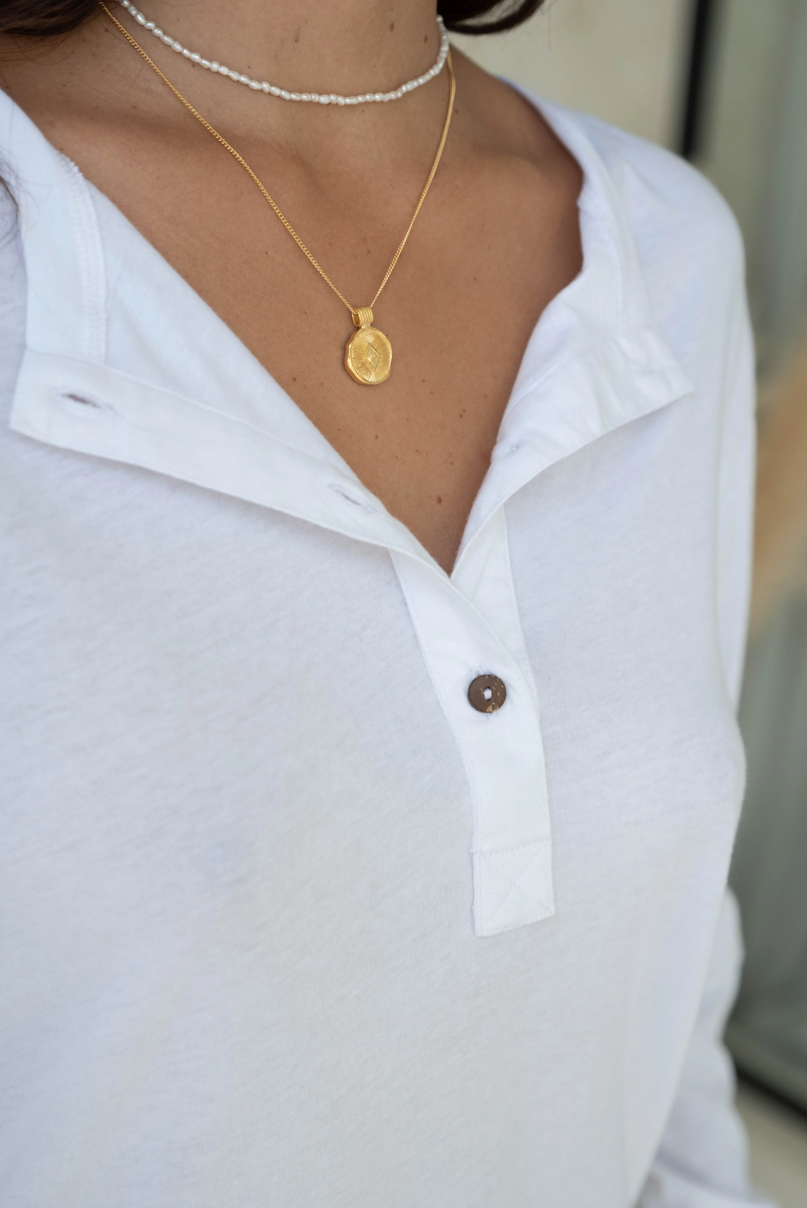 ORGANIC COTTON HARVEY HENLEY - Coconut White - Image 7