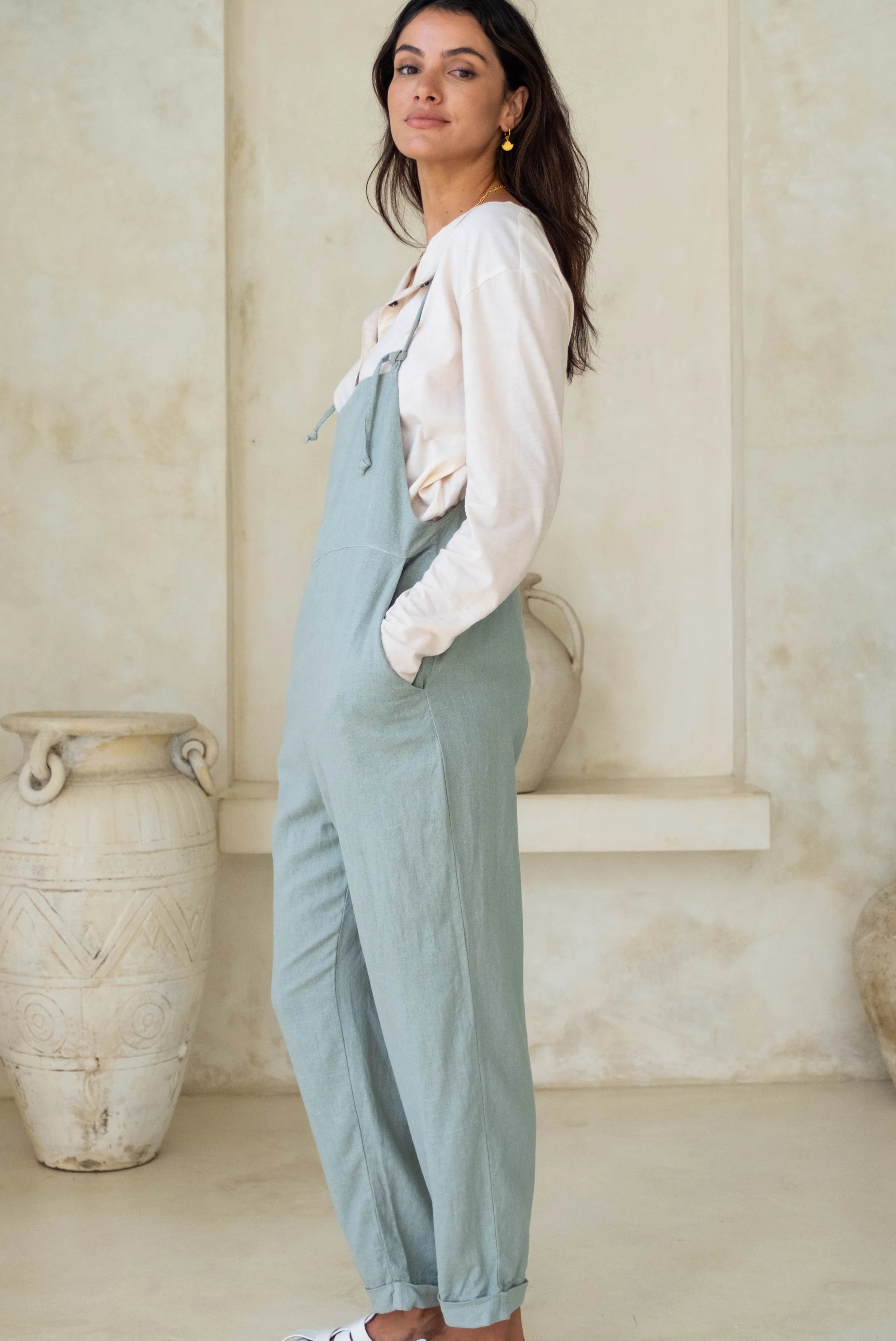 ORGANIC COTTON HARVEY HENLEY - Macadamia - Image 8