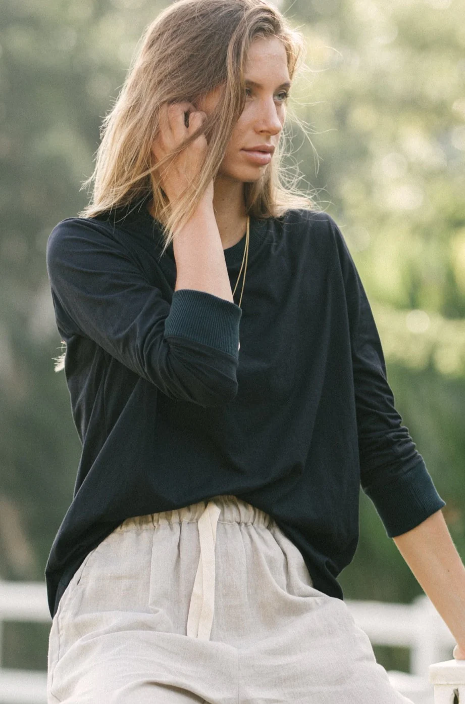 ORGANIC COTTON TOMMY TOP - Chia - Image 4