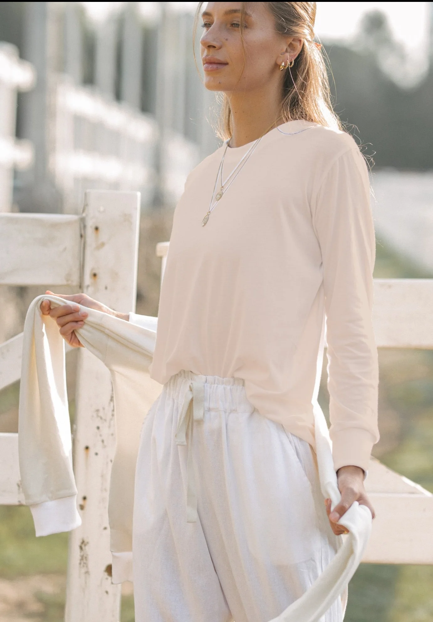 ORGANIC COTTON TOMMY TOP - Macadamia **Plant Dyed** - Image 5