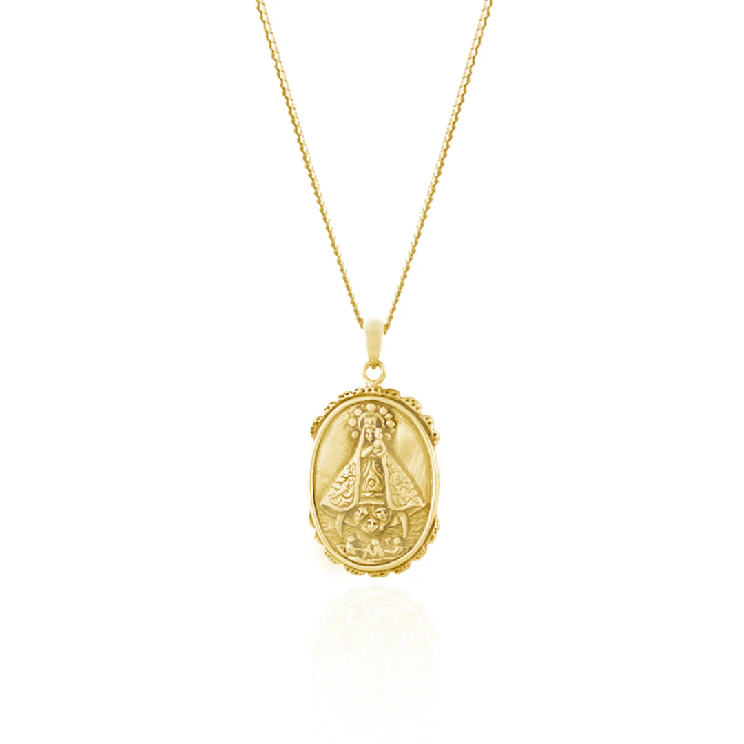 Our Lady of Charity - Patroness of Cuba Necklace - Gold