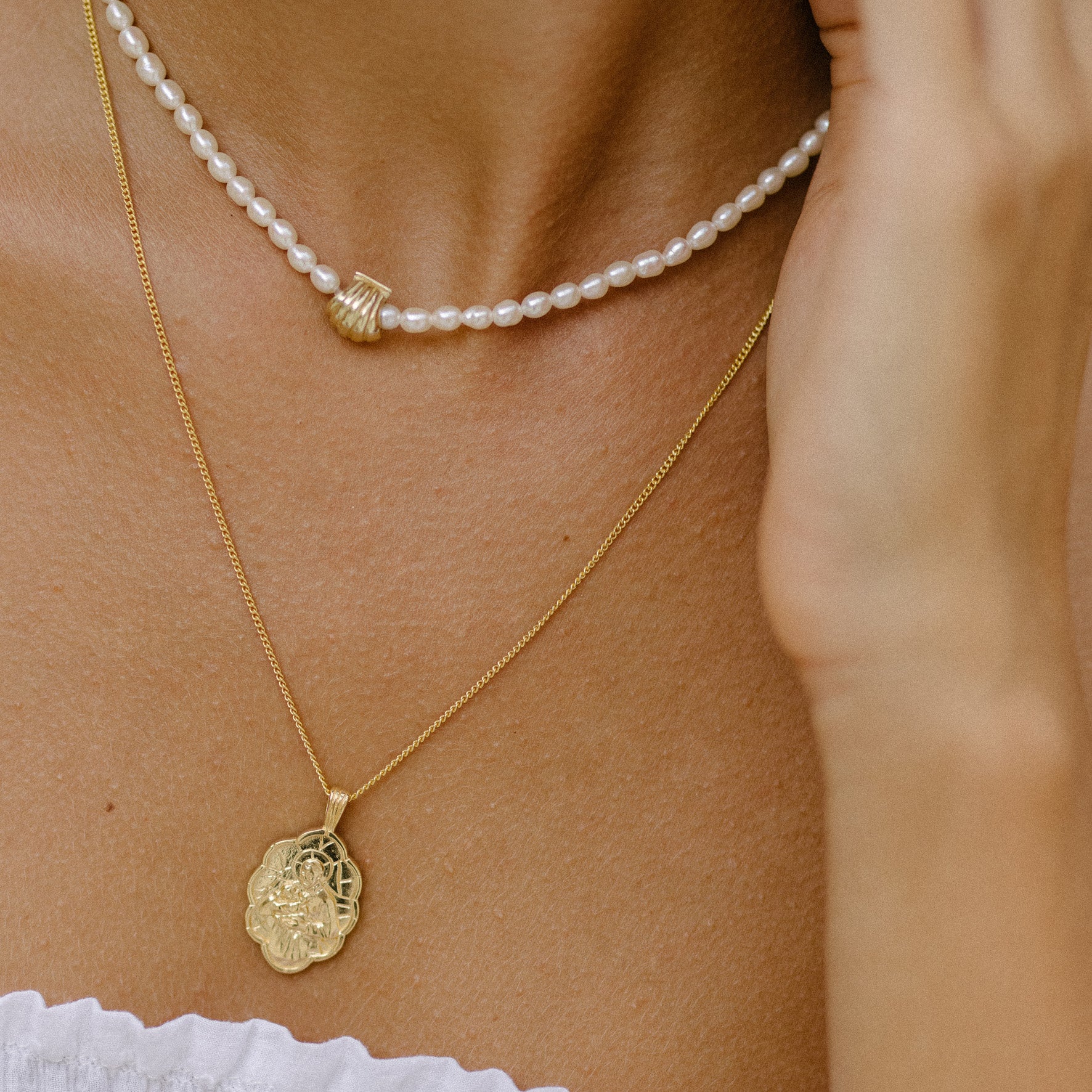 Pearly Whites Necklace - SILVER - Image 4