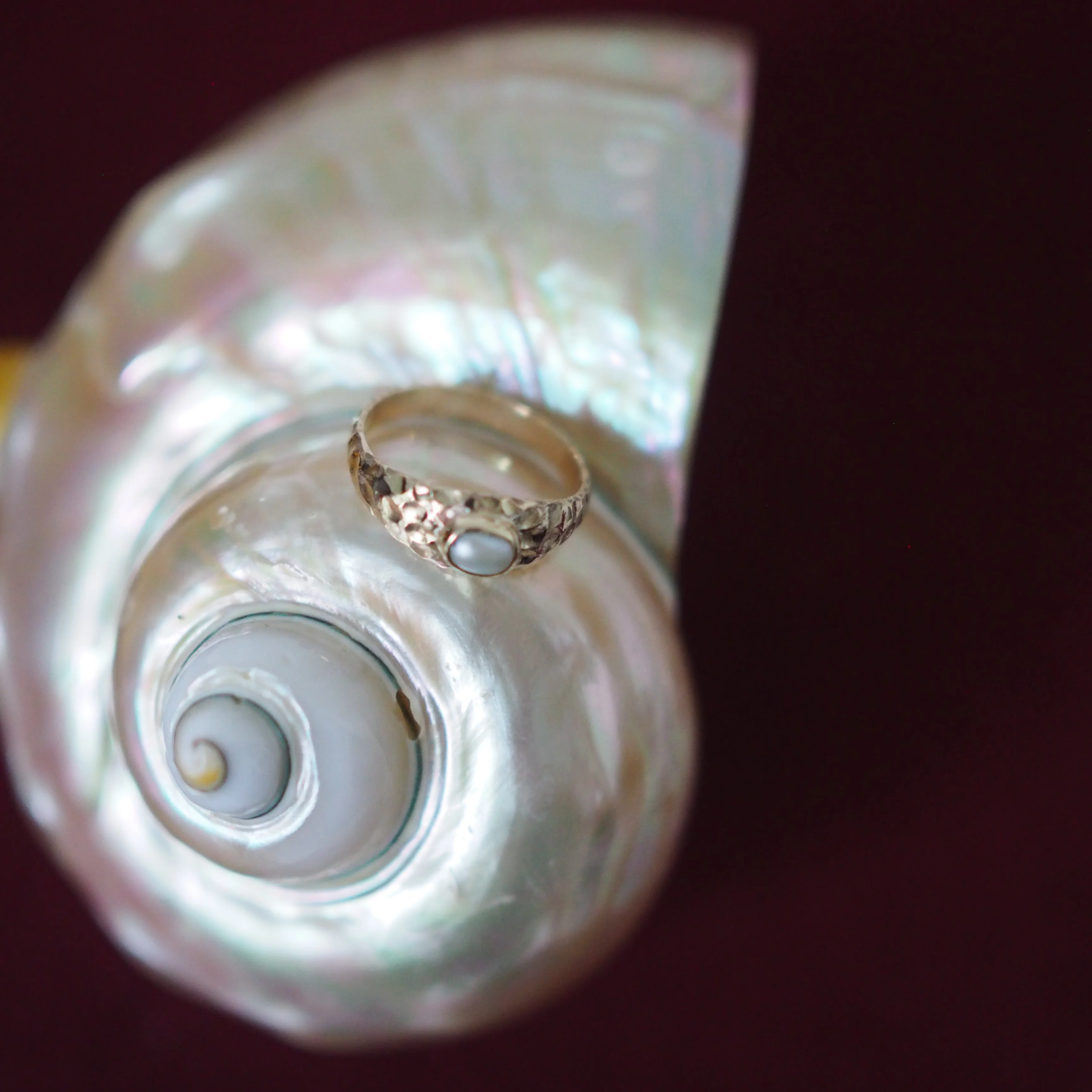 Pia Single Pearl Ring - SILVER - Image 3
