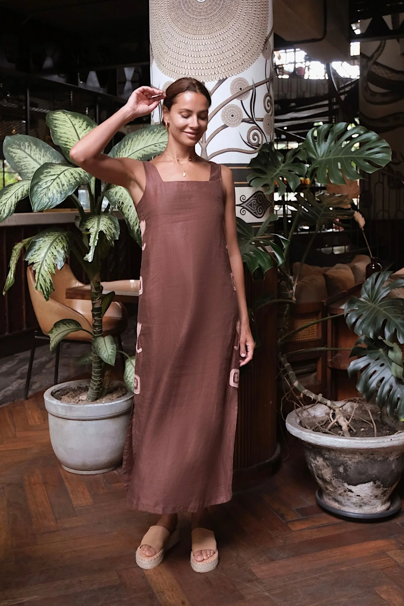 POPPY DRESS - Espresso - Image 3