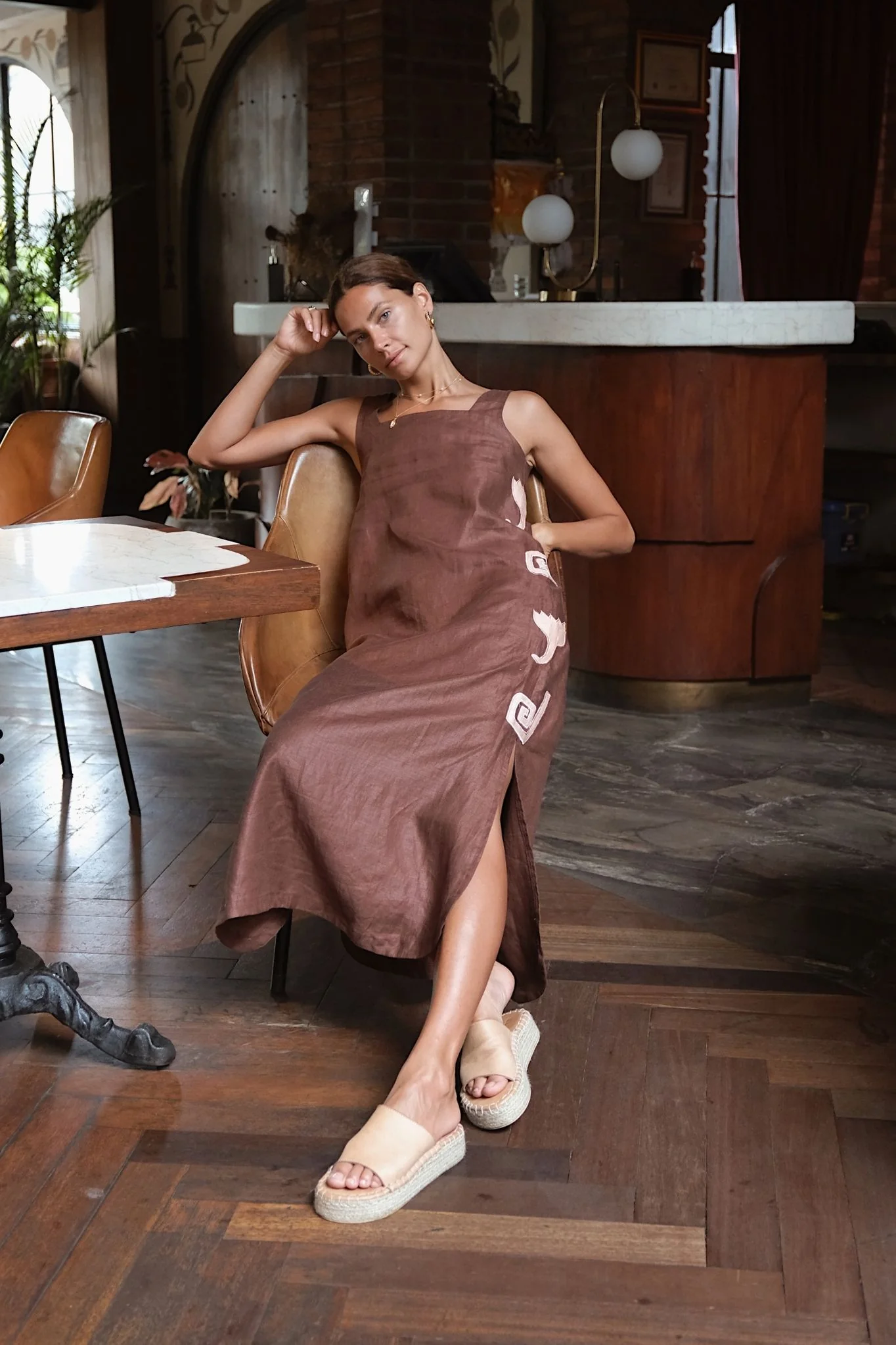 POPPY DRESS - Espresso - Image 4