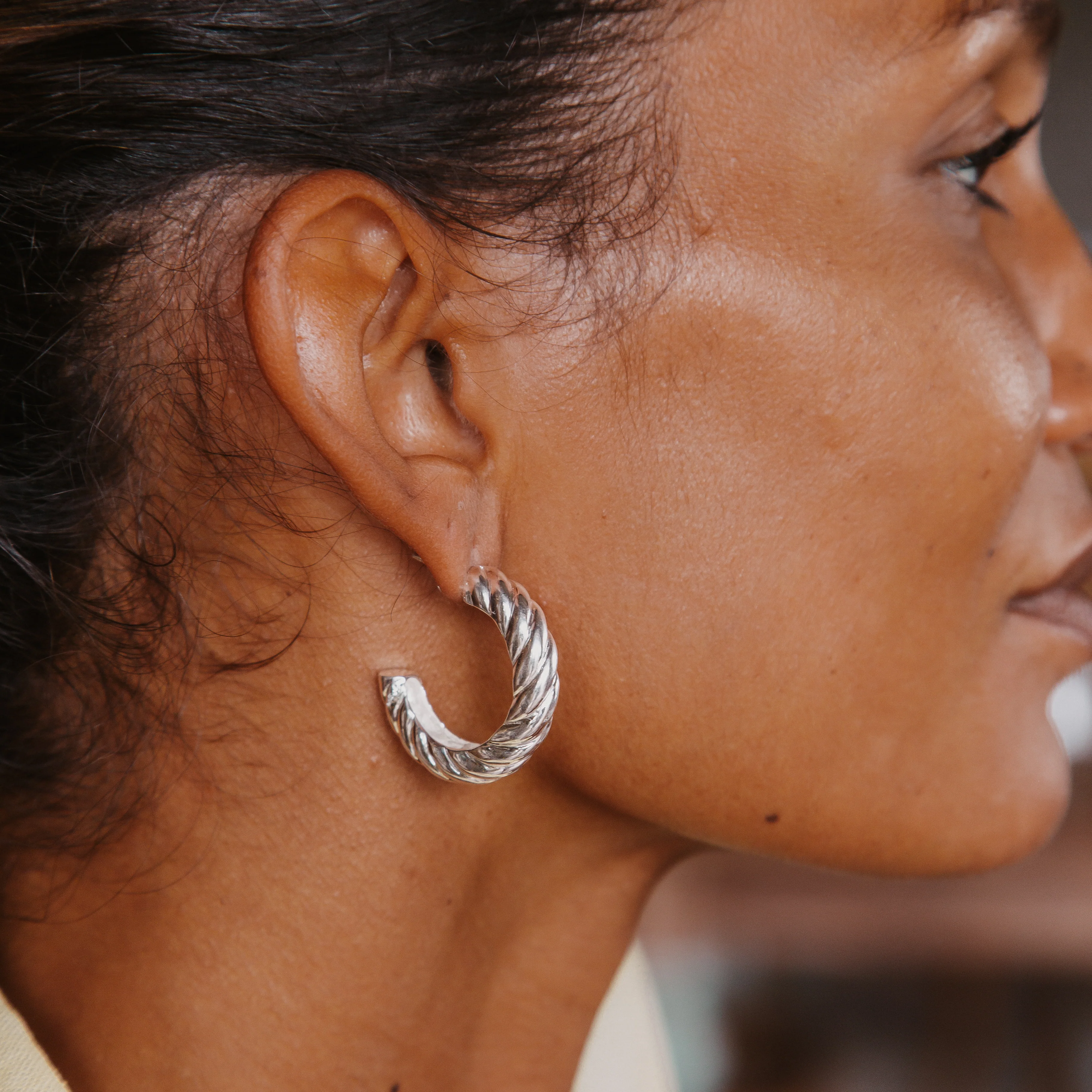 Positano Hoops - Silver - Image 2