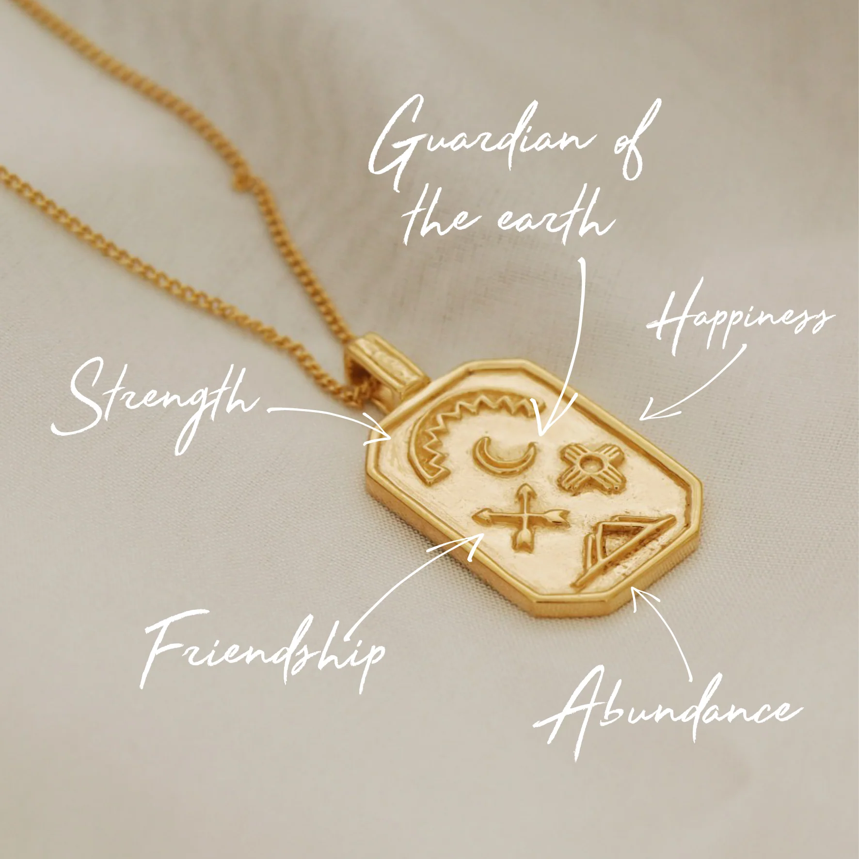 Power Pendant for Abundance - CHARM ONLY - Gold - Image 2