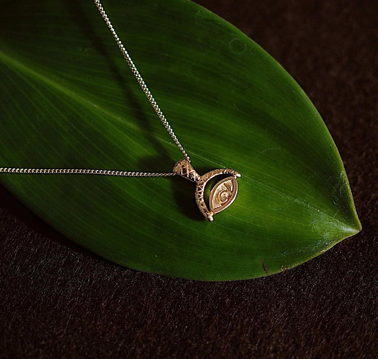Protection Evil Eye Necklace - Gold - Image 4