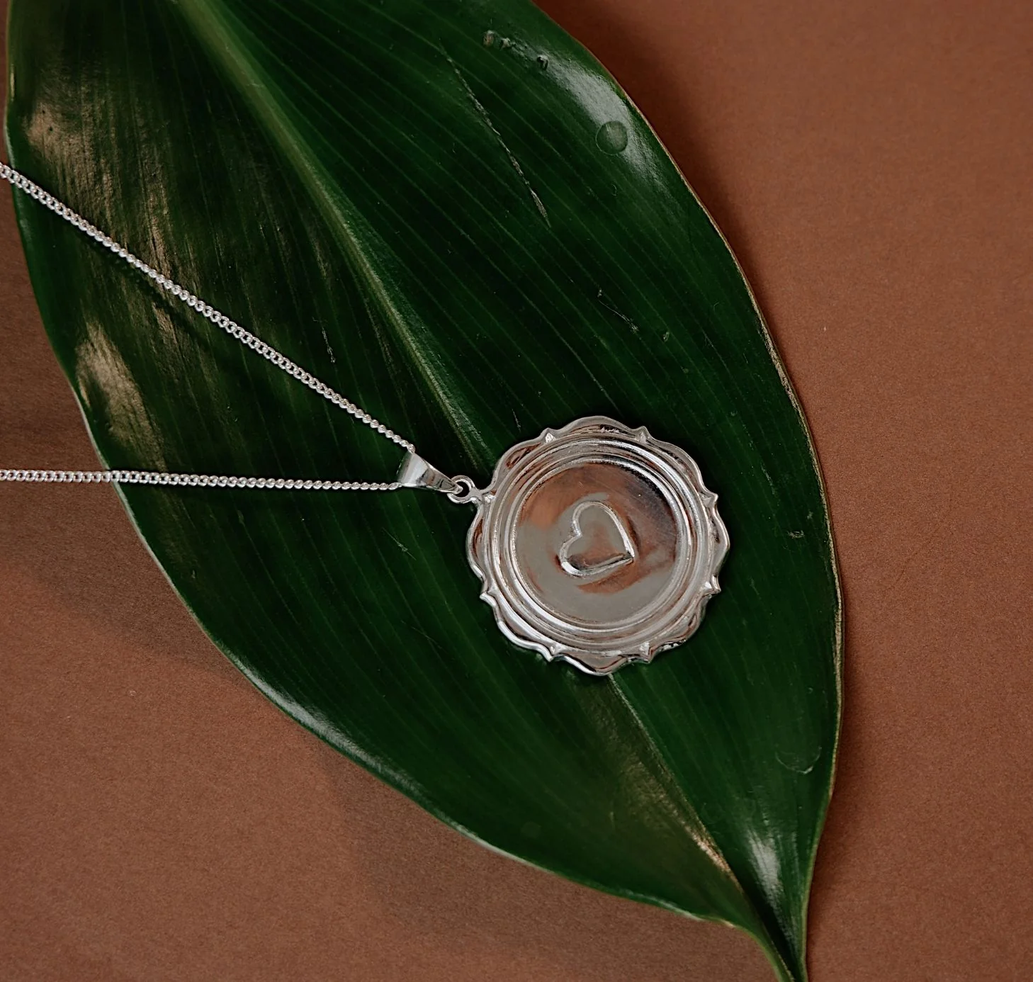SERENA 'LOVE' NECKLACE PENDANT - SILVER - Image 6