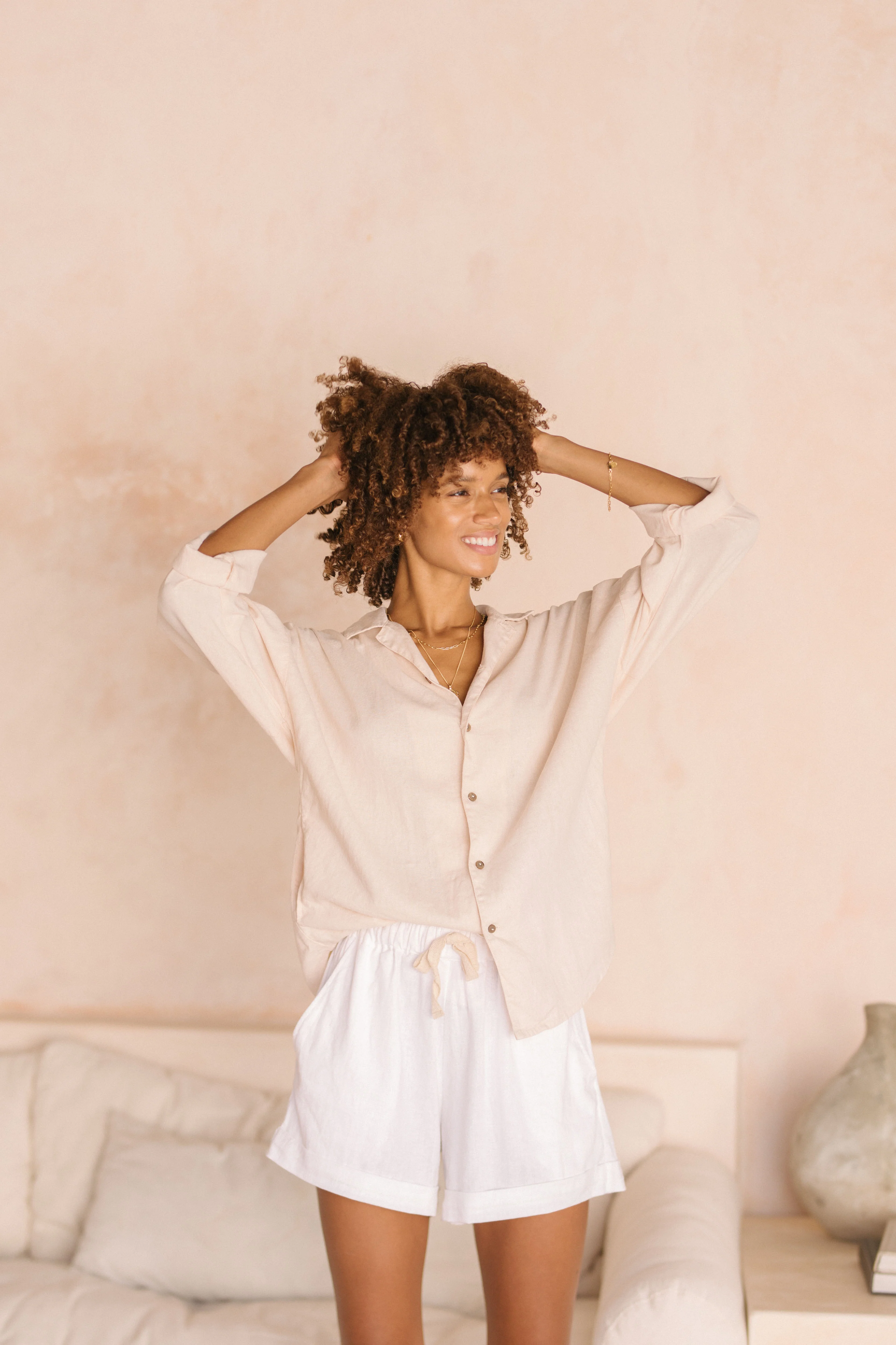 SHANDY SHIRT - Macadamia *ORGANICALLY PLANT DYED* - Image 2
