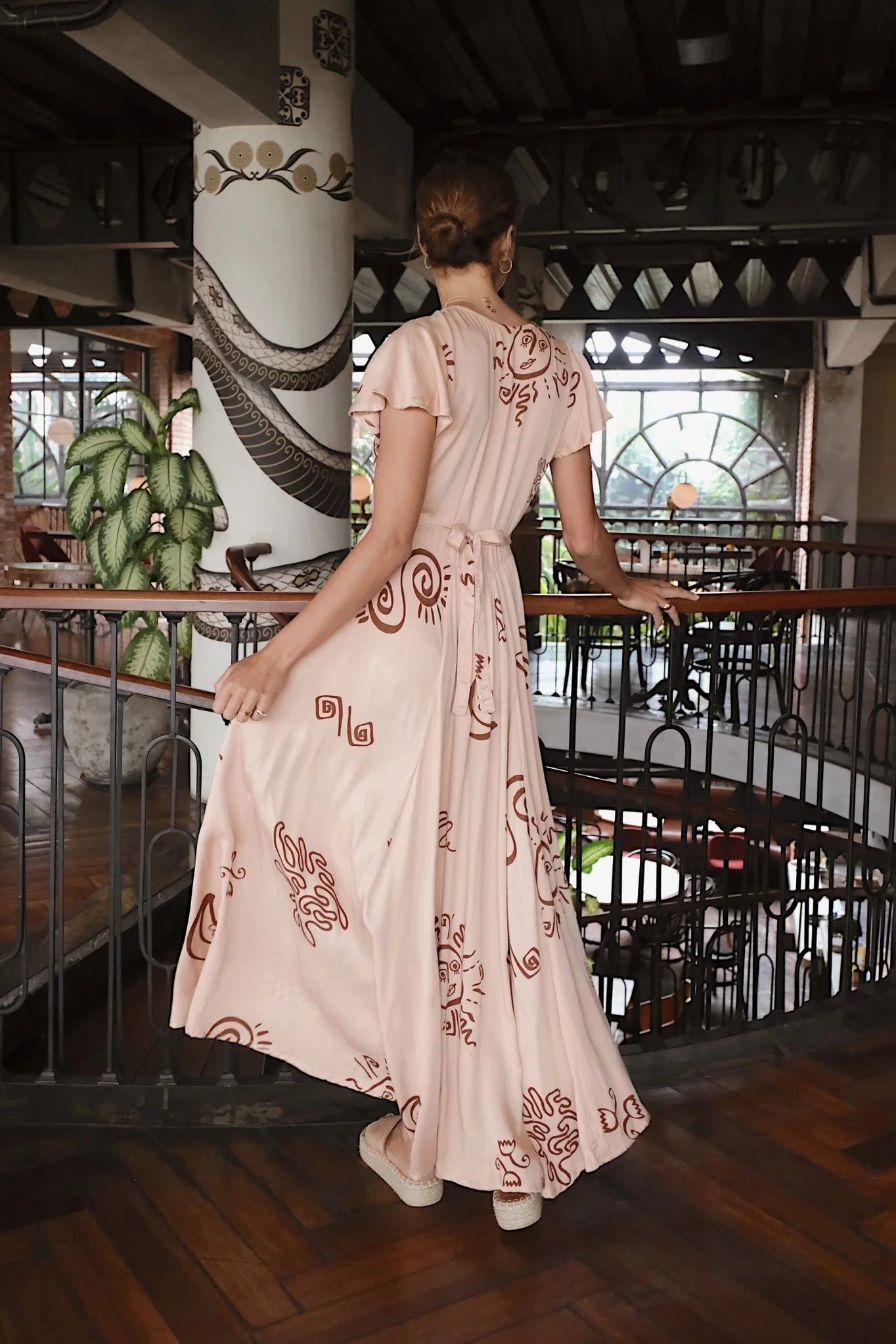 SIENNA BEACH WRAP DRESS - Cactus Peach - Image 2
