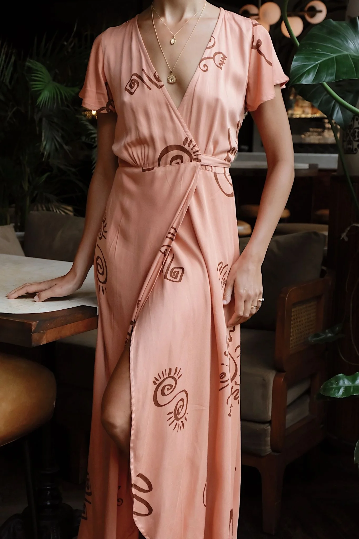 SIENNA BEACH WRAP DRESS - Vintage Blush - Image 2