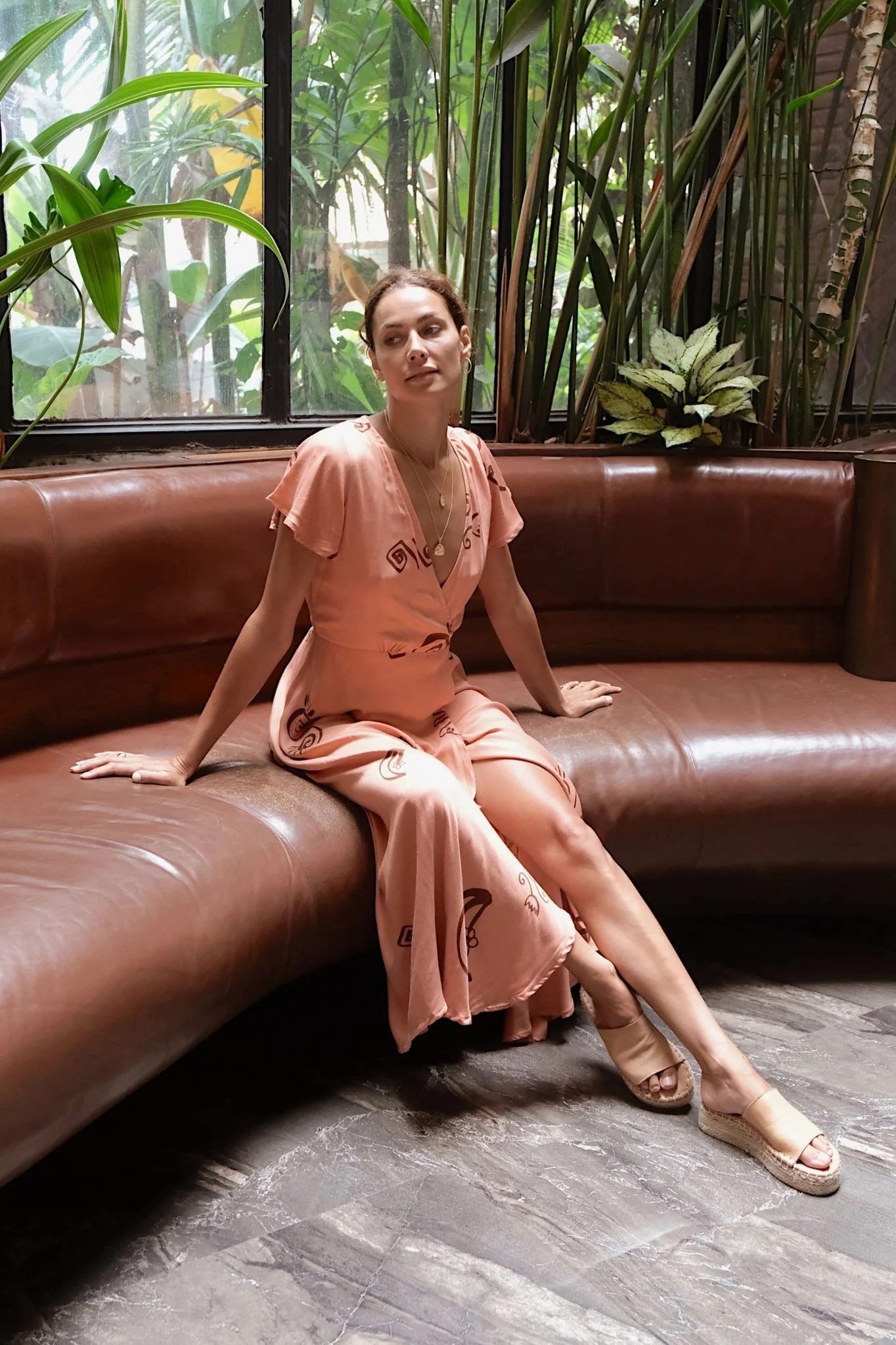SIENNA BEACH WRAP DRESS - Vintage Blush - Image 4