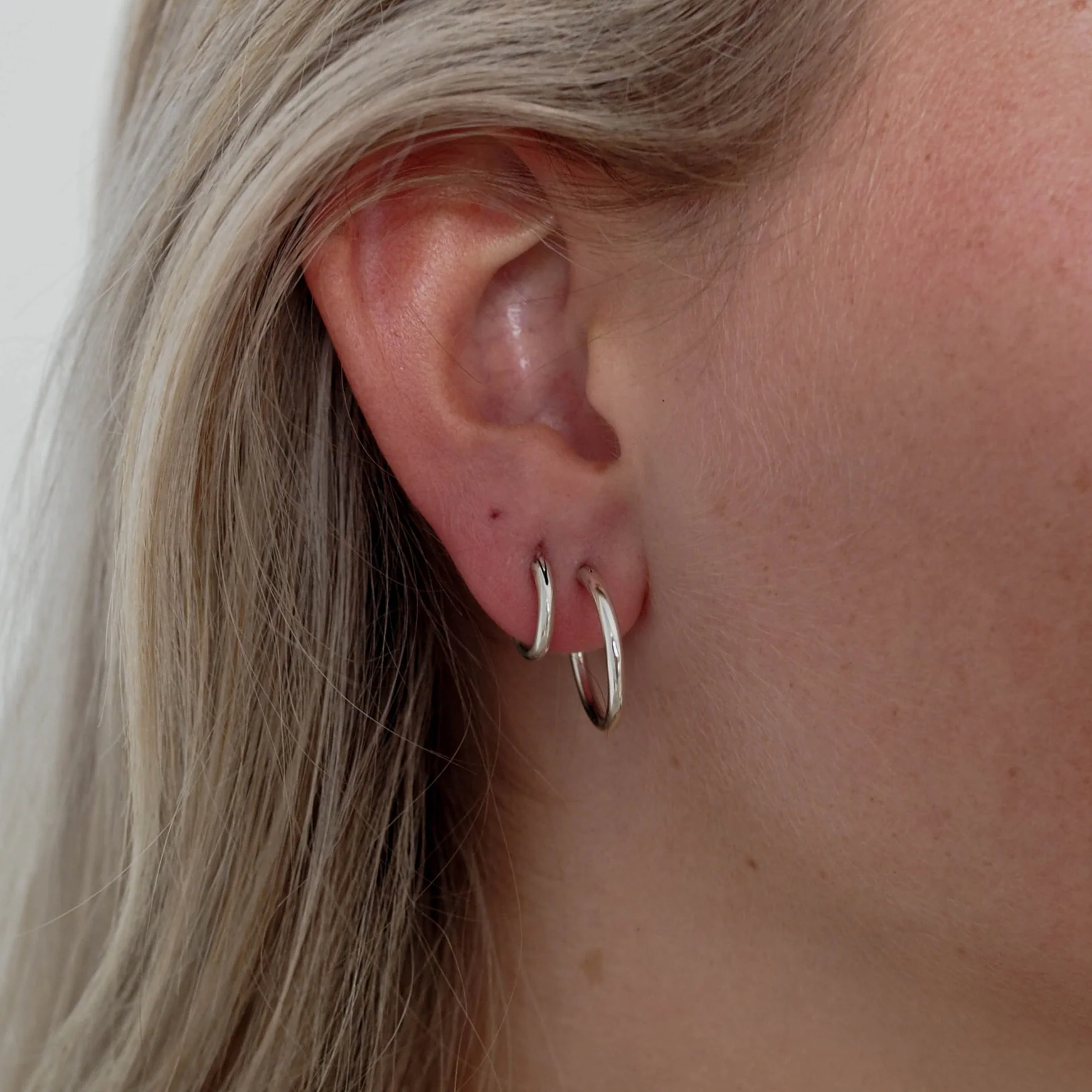 Signature Hoops 10mm Petite - Silver - Image 4
