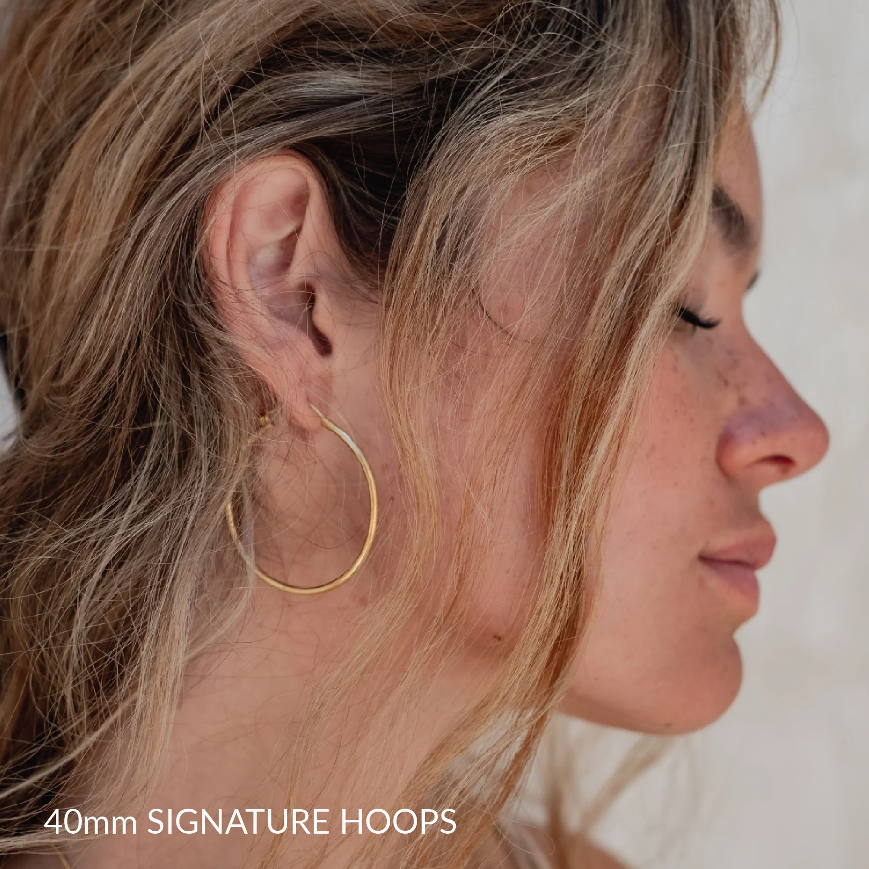Signature Hoops 10mm Petite - Gold - Image 8