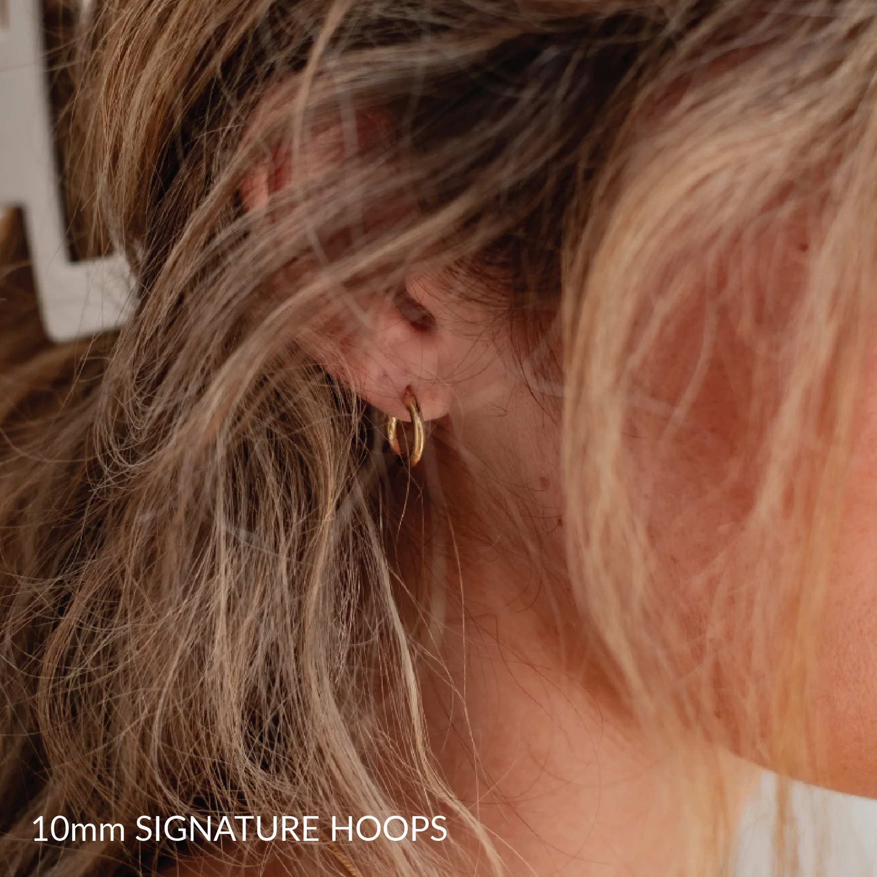 Signature Hoops 10mm Petite - Gold - Image 9