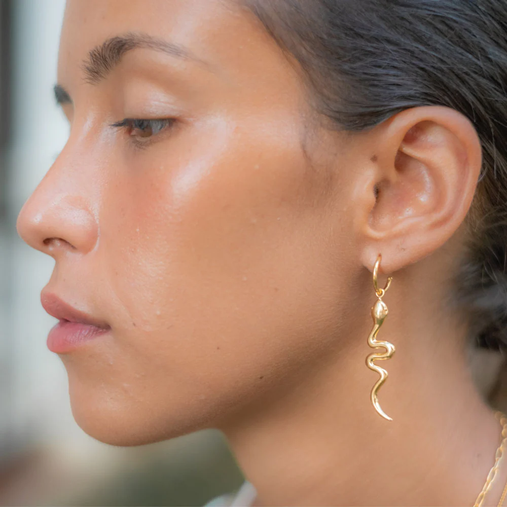 Snake 'Rebirth' Earrings - Gold - Image 6