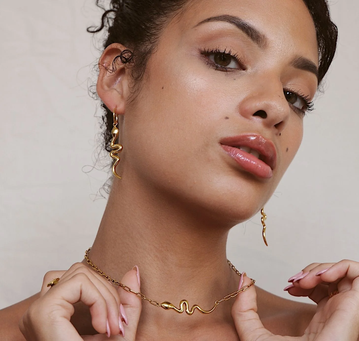 Snake 'Rebirth' Necklace - Gold - Image 2