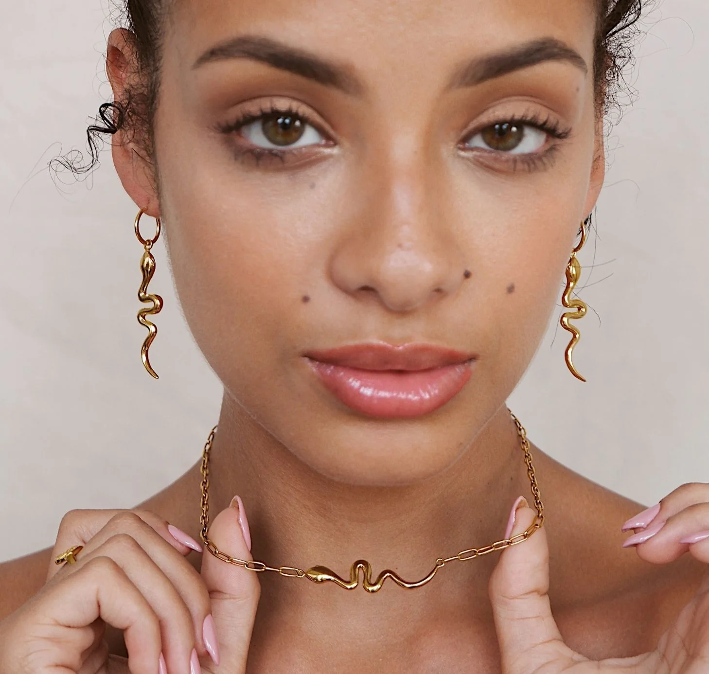 Snake 'Rebirth' Necklace - Gold - Image 6