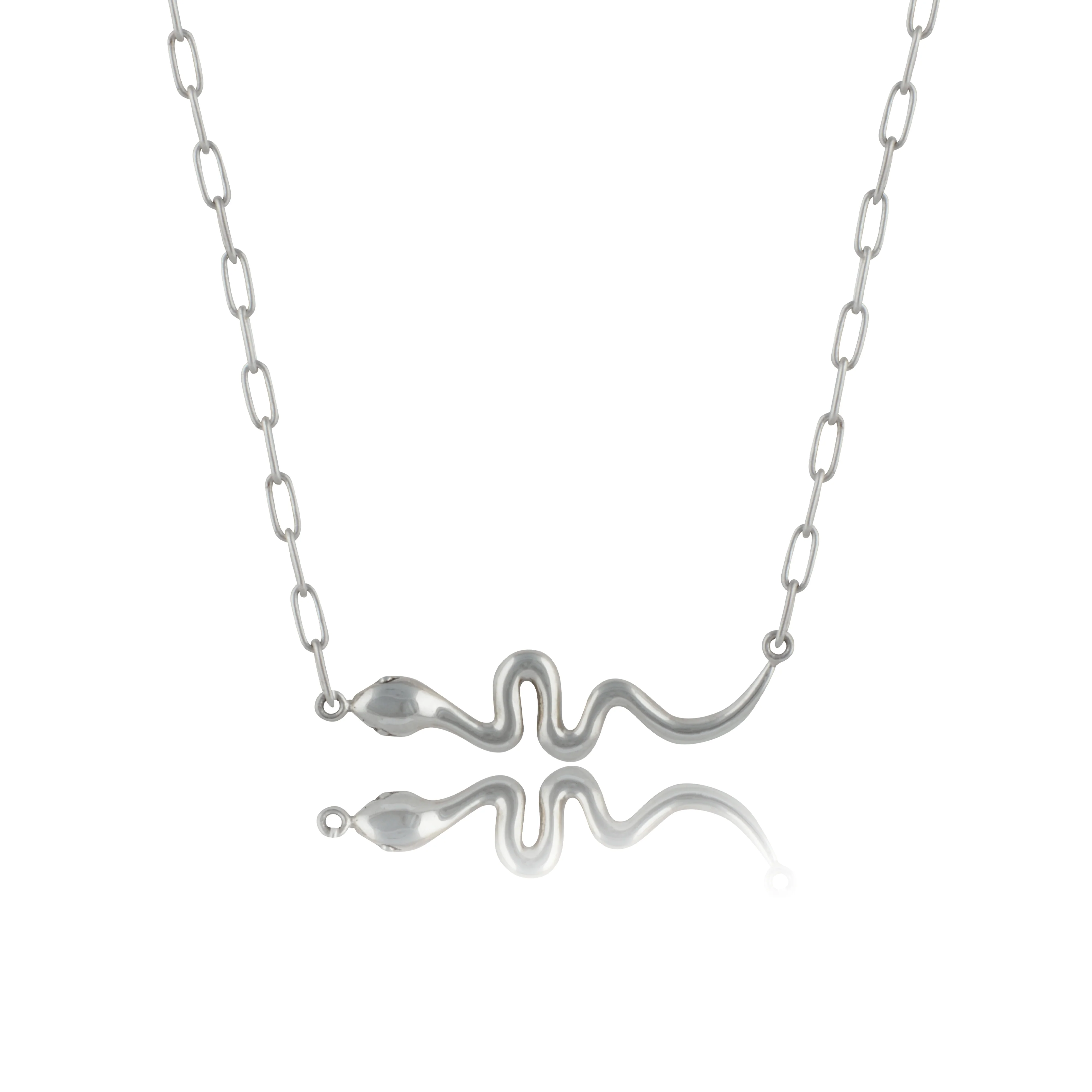 Snake 'Rebirth' Necklace - Silver